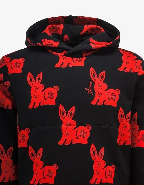 Amiri Amiri Black Rabbit Allover Hoodie Size US XS / EU 42 / 0 - 3 Thumbnail