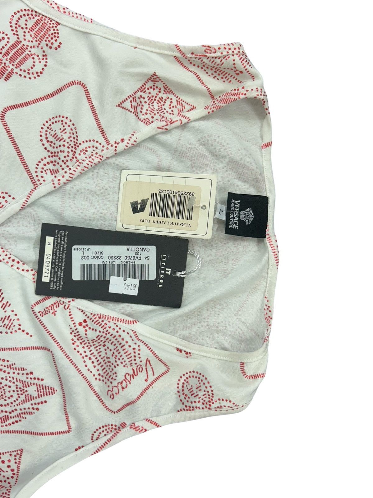 Versace BNWT Versace Jeans Monogram Playing Card Print Tank Top Size L / US 10 / IT 46 - 4 Thumbnail