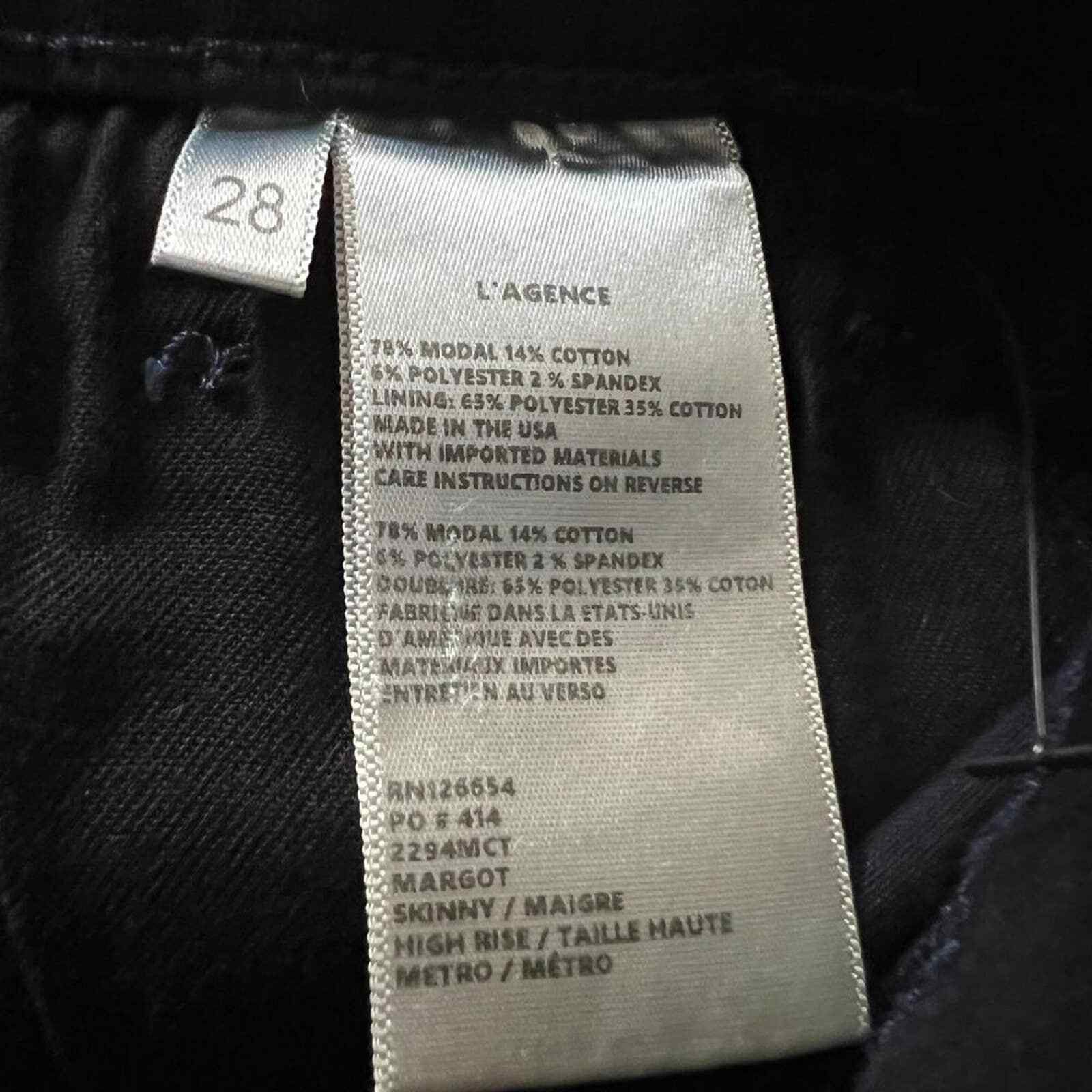 L'AGENCE L'AGENCE Blue High-Rise Skinny Leg Jeans, US28 Size 28" / US 6 / IT 42 - 5 Thumbnail