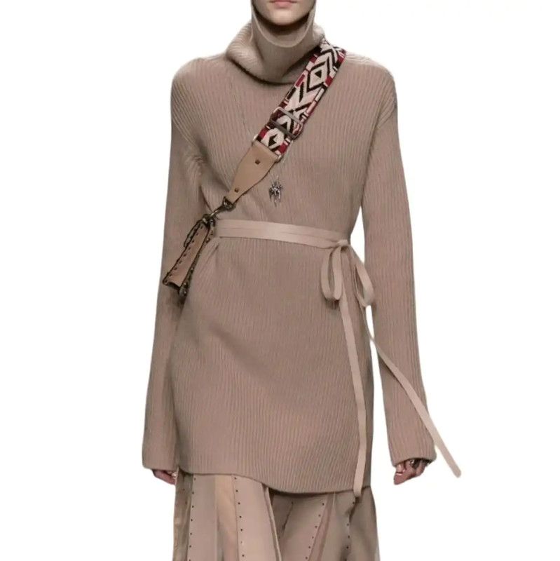 Valentino Valentino Khaki Wool Midi Dress for Women 0089 Size S / US 4 / IT 40 - 1 Thumbnail