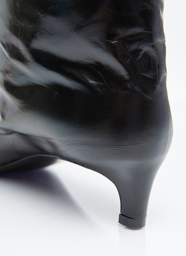 Jil Sander o1loc1c0426 Leather Ankle Boots in Black Size US 8 / IT 38 - 4 Thumbnail