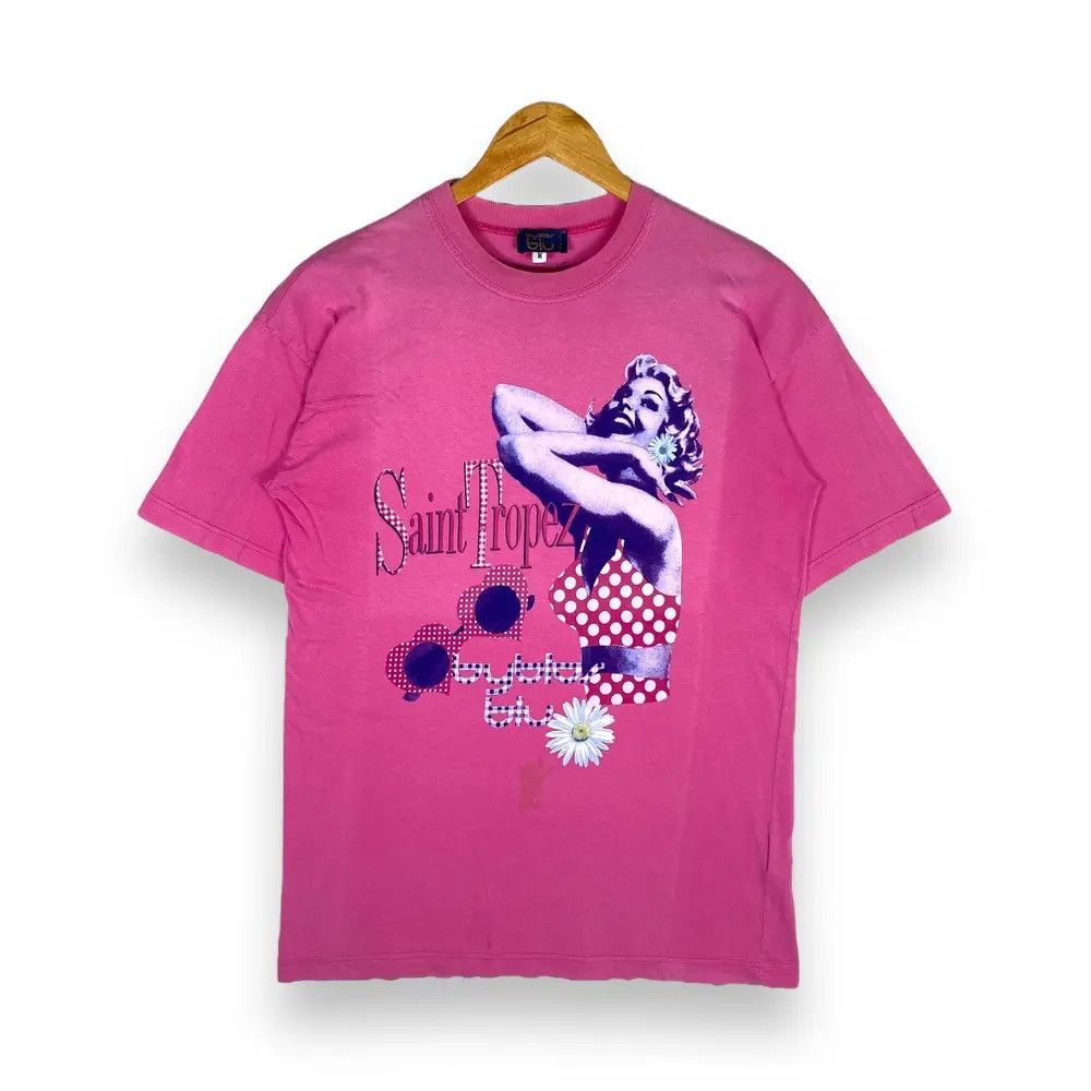 Byblos BYBLOS Blu Saint Tropez Graphic Faded Tee Made In Italy Size US M / EU 48-50 / 2 - 1 Thumbnail