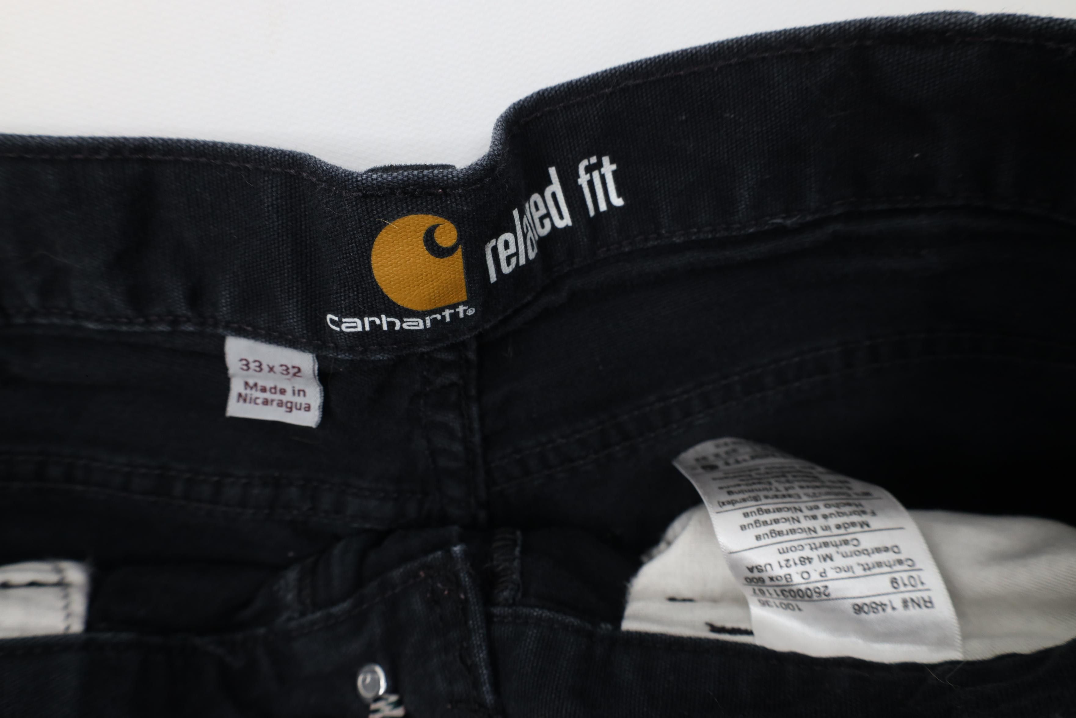 Carhartt Vintage Y2K Carhartt Relaxed Fit Stretch Canvas Pants Black Size US 33 - 7 Thumbnail