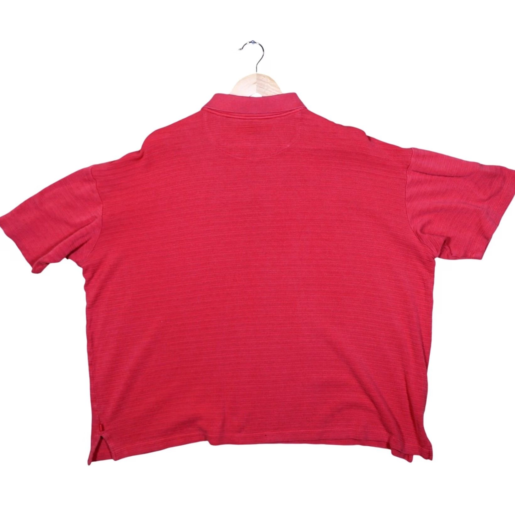 Tommy Bahama Tommy Bahama Mens XL Red Silk Blend Polo Shirt Short Sleeve Island Zone Golf Designer Striped Casual Size US XL / EU 56 / 4 - 4 Thumbnail