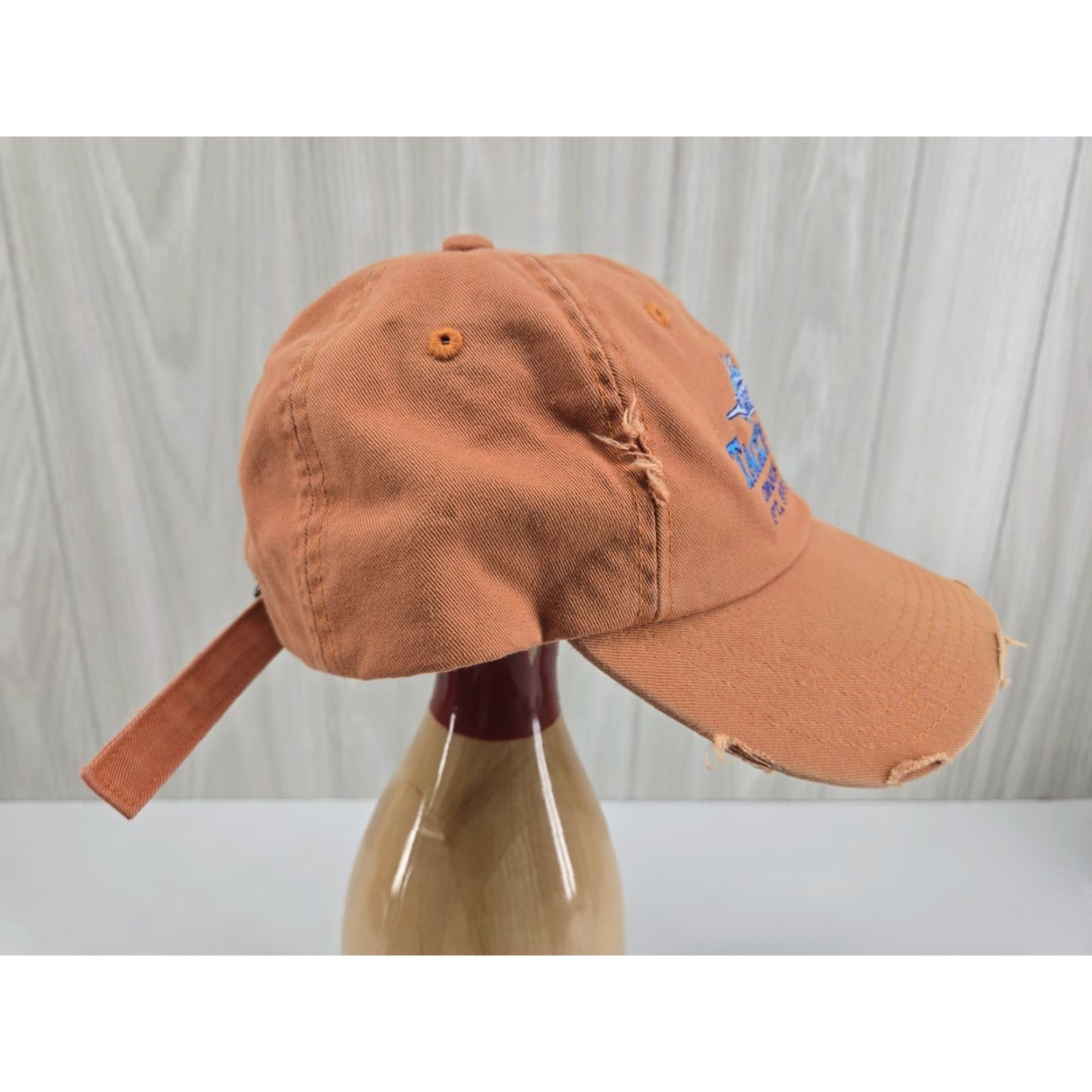 Vintage District Threads Distressed Tacky Jacks Hat Strapback Headwear Orange Beach AL Baseball Cap Unisex Adults Adjustable One Size Adult Orange Size ONE SIZE - 4 Thumbnail