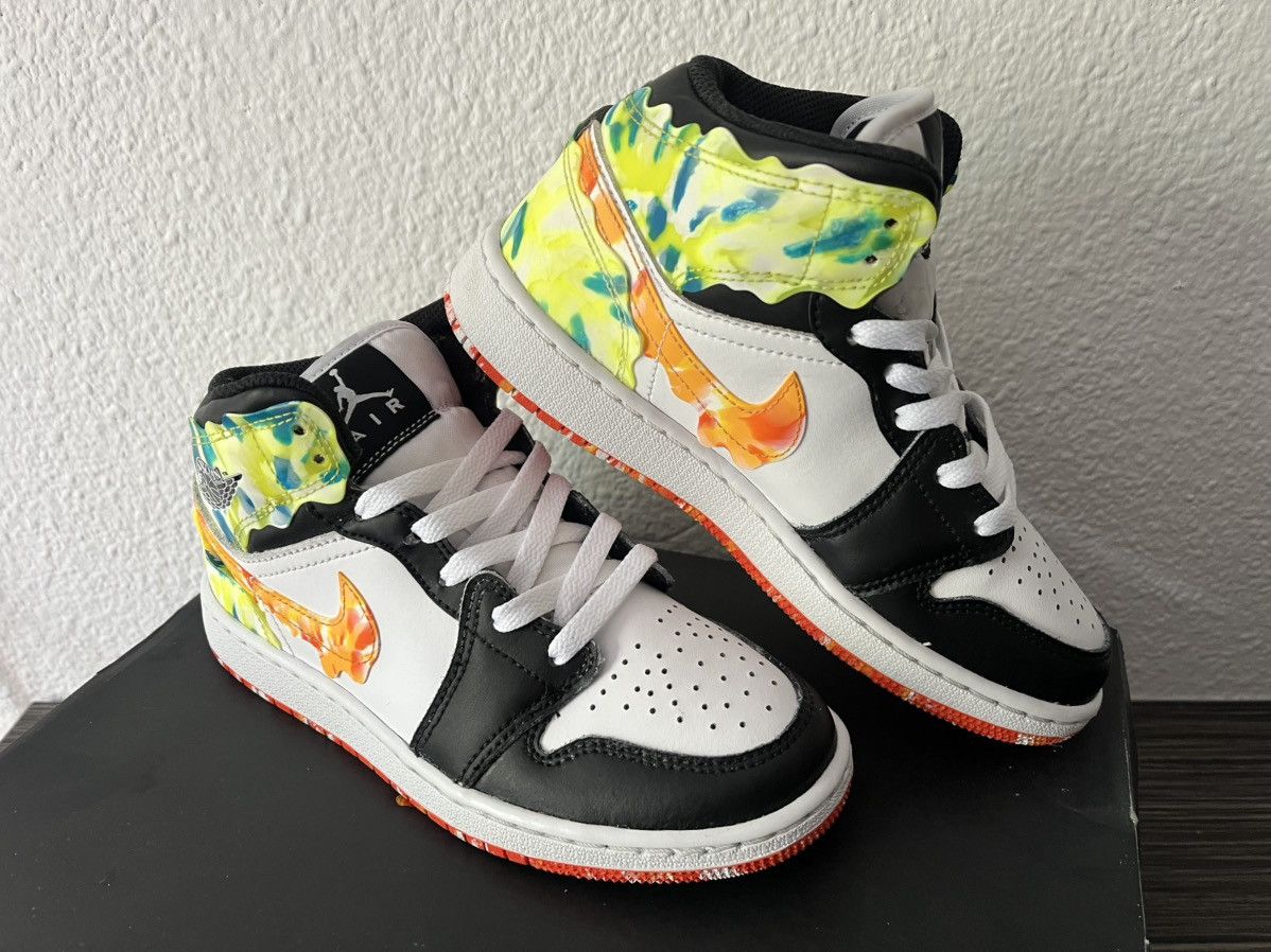 Nike Air Jordan 1 Mid “Paint Drip” Size US 6 / IT 36 - 4 Thumbnail