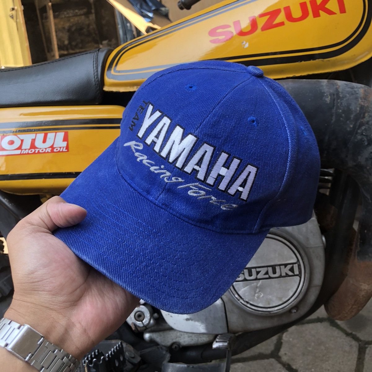 Japanese Brand 🔥RARE🔥 Vintage Yamaha Racing Force Hat Size ONE SIZE - 2 Thumbnail