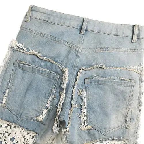 Jean Floral Patchwork Distressed Baggy Denim Jeans Size US 32 / EU 48 - 8 Thumbnail