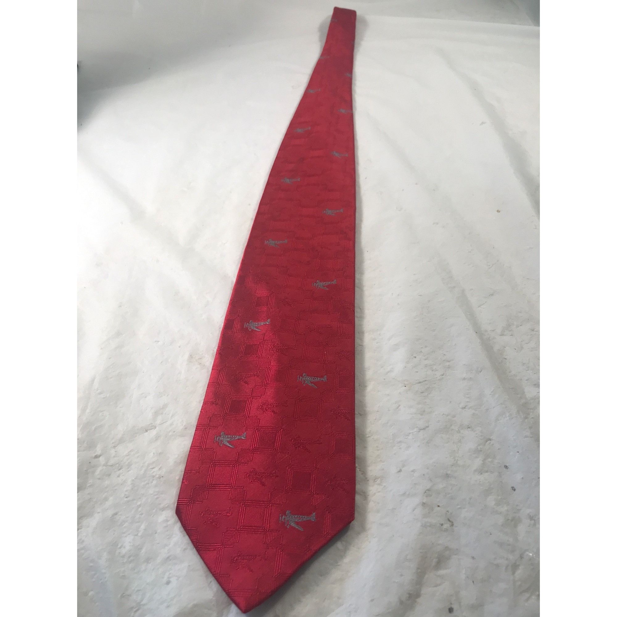 Other Düsseldorf International Reine Seide Red With Airplanes Tie Size ONE SIZE - 4 Thumbnail