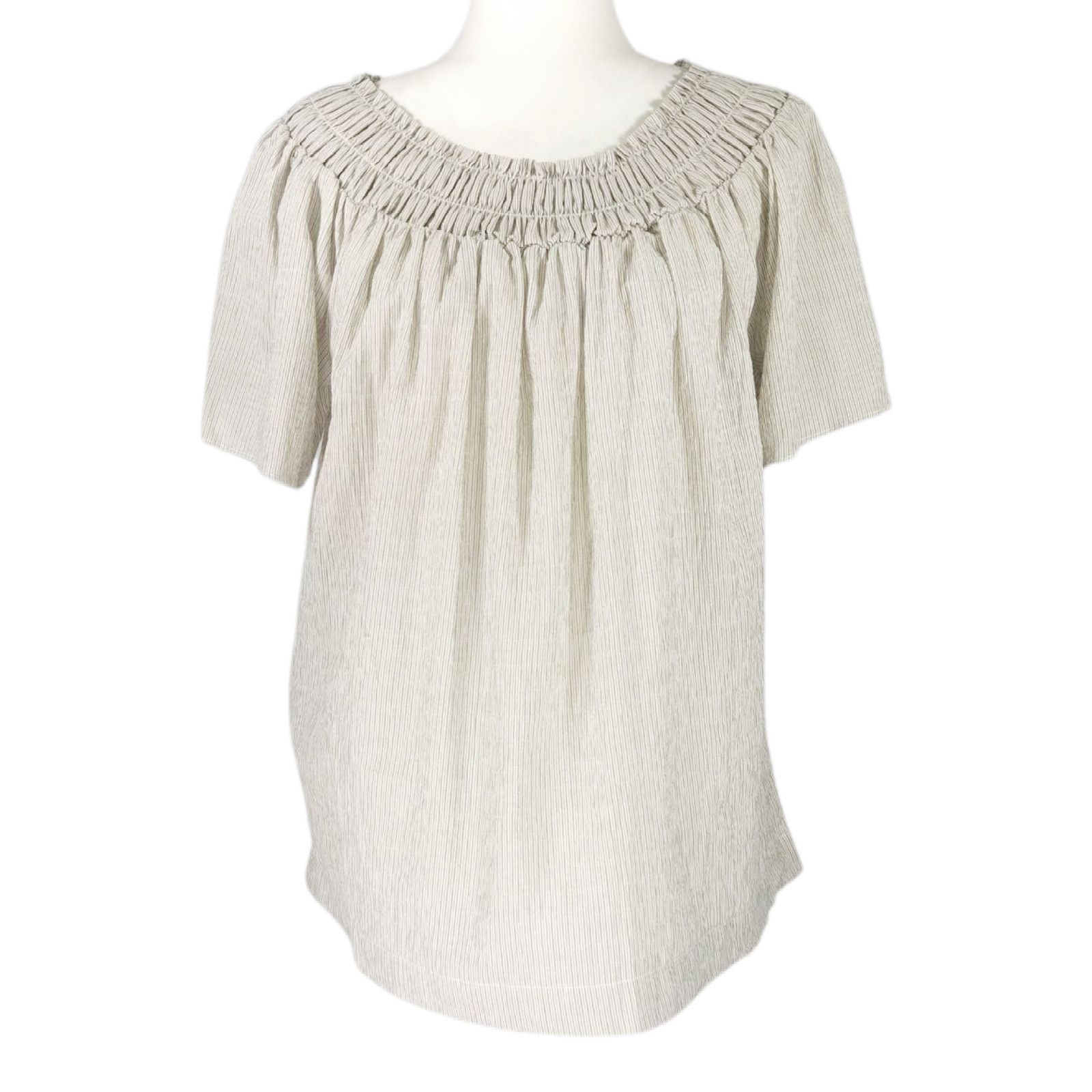 Other NWT A New Day Short Sleeve Smocked Yoke Top Sz M Olive Green Size M / US 6-8 / IT 42-44 - 4 Thumbnail