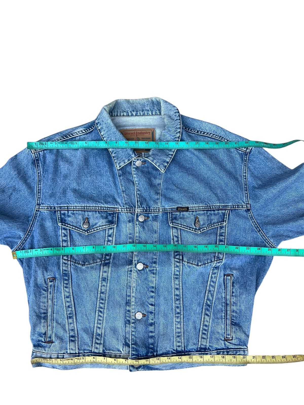 Diesel 90s Diesel Stars Series Distress Mud Denim Trucker Jacket Size US XL / EU 56 / 4 - 4 Thumbnail