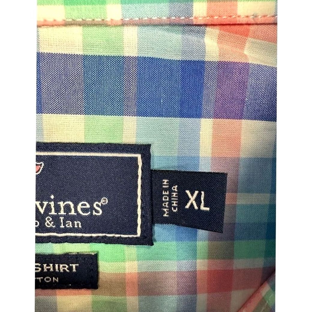 Vineyard Vines Vineyard Vines Shirt Adult XL Cooper Blue Madras Plaid Button Up Long Sleeve Men Size US XL / EU 56 / 4 - 6 Thumbnail