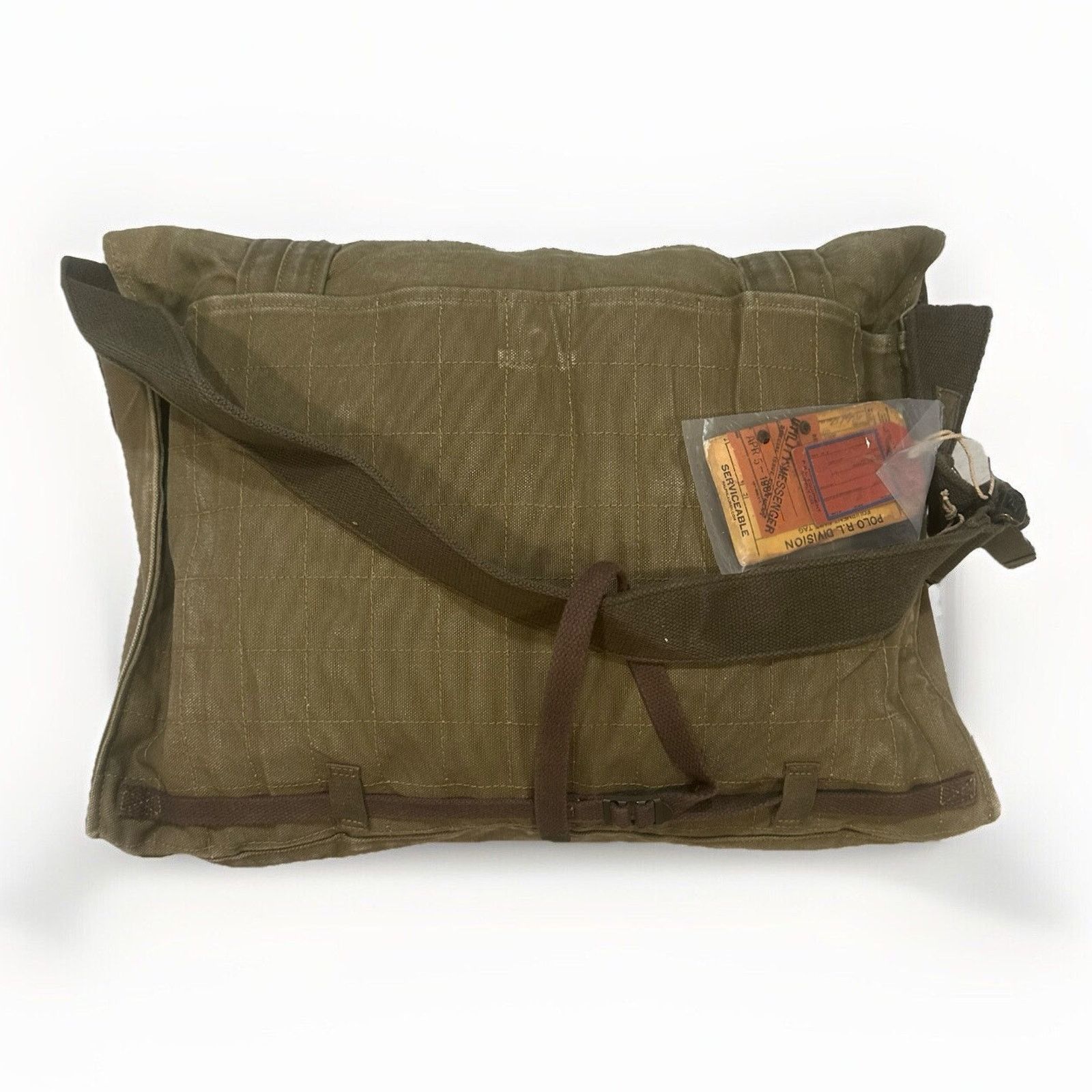 Ralph Lauren NWT Ralph Lauren Distressed Military Canvas Messenger Bag Size ONE SIZE - 3 Thumbnail