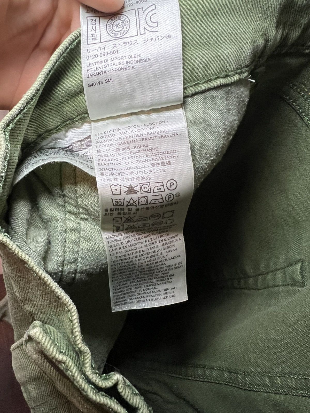 Levi's Vintage Levis 511 green acid slime jeans Size US 33 - 7 Thumbnail