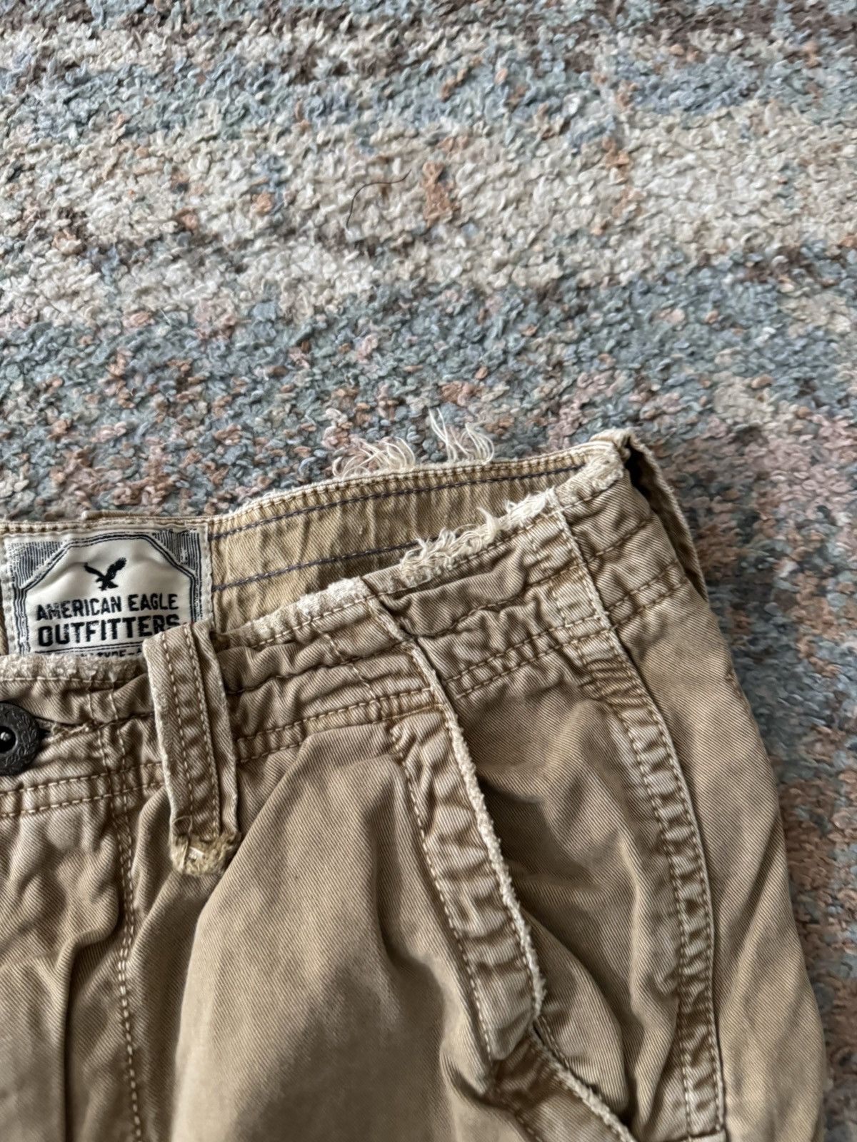 American Eagle Outfitters VTG American Eagle Y2K Dark Brown Faded Cargo Shorts 30 Size US 30 / EU 46 - 4 Thumbnail