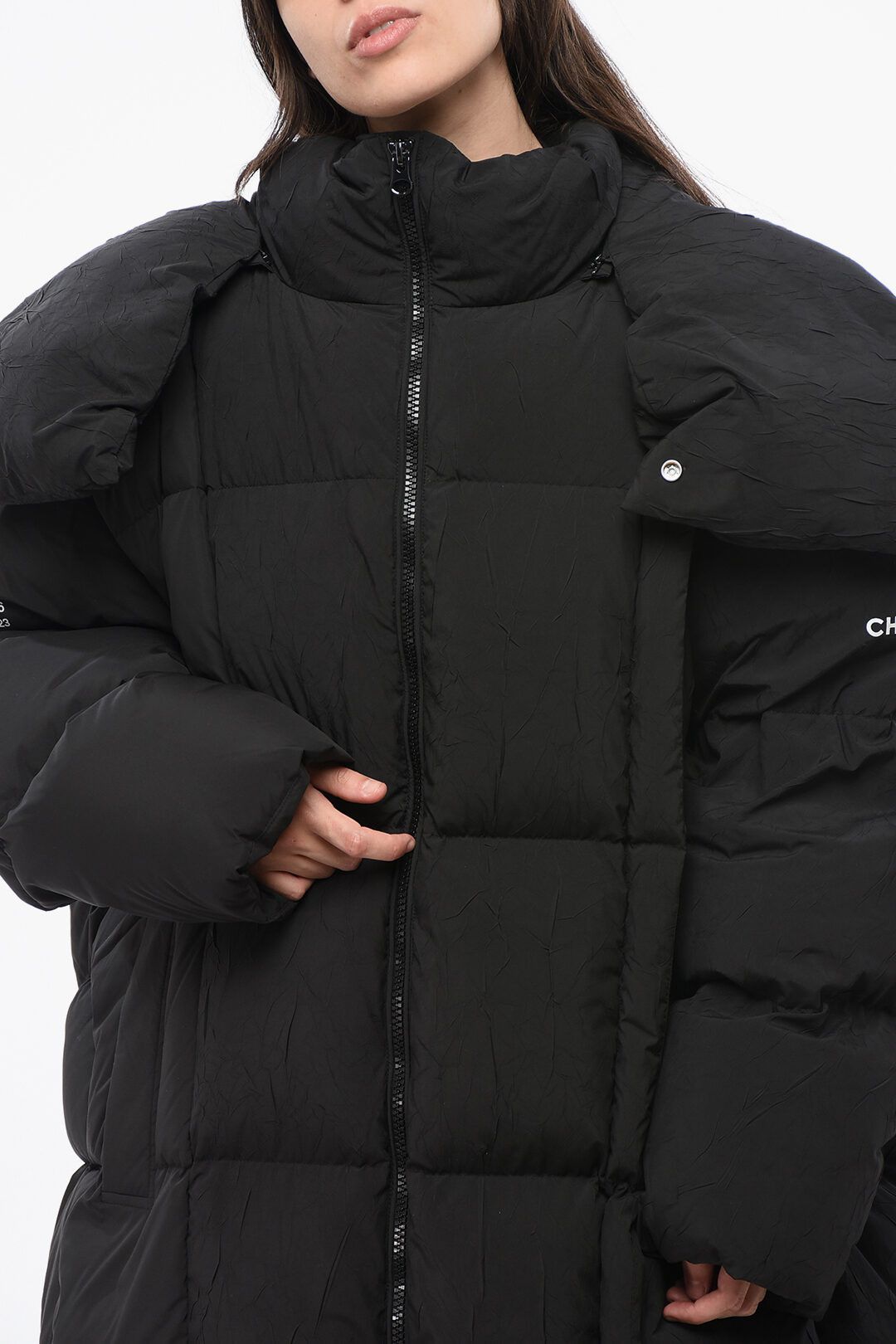 Maison Margiela og1mm0825 Quilted Maxi Down Jacket in Black Size M / US 6-8 / IT 42-44 - 3 Thumbnail