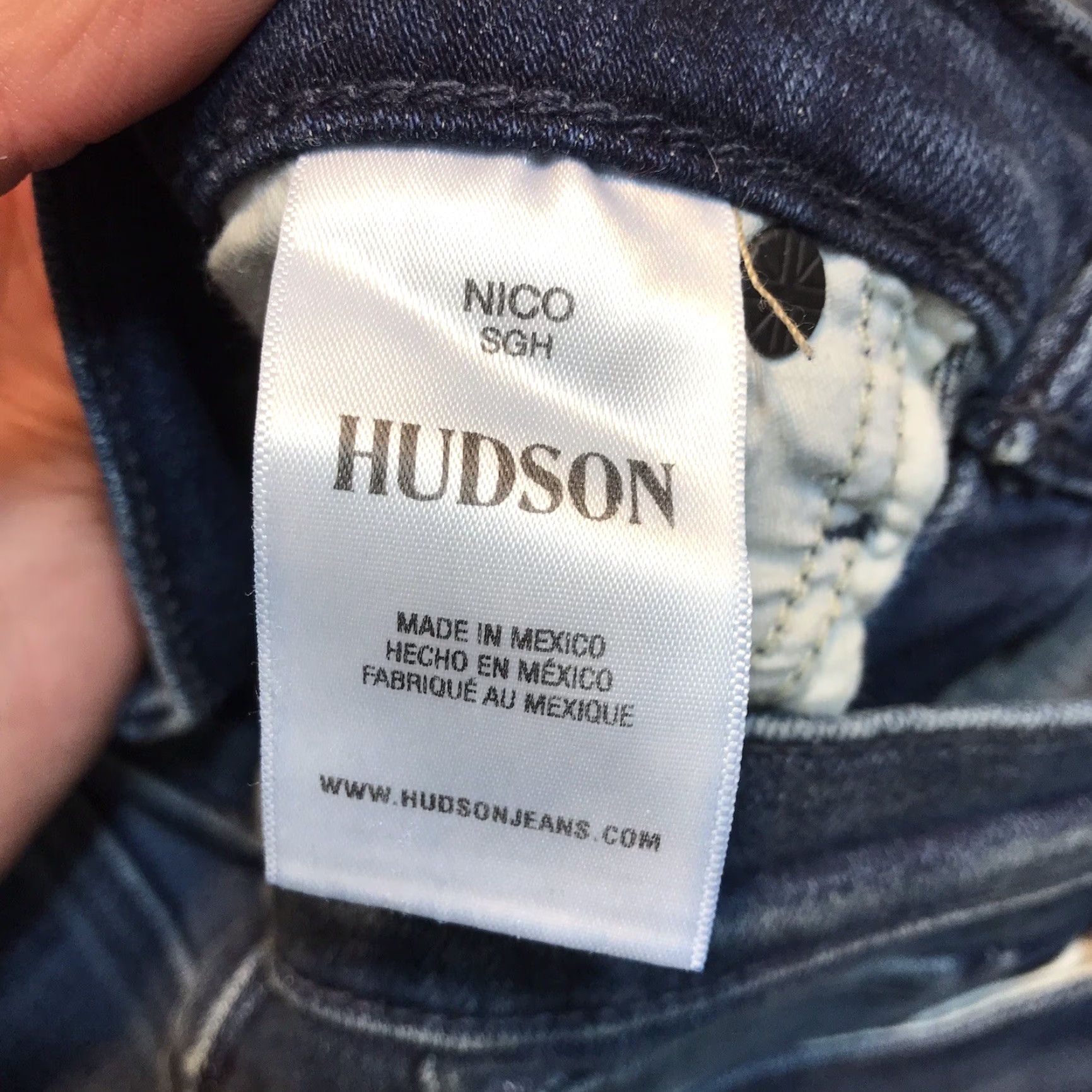 Hudson Hudson Nico Blue Denim Skinny Jeans Stretch Womens 27 X 30 Inseam Distressed Size 27" / US 4 / IT 40 - 4 Thumbnail
