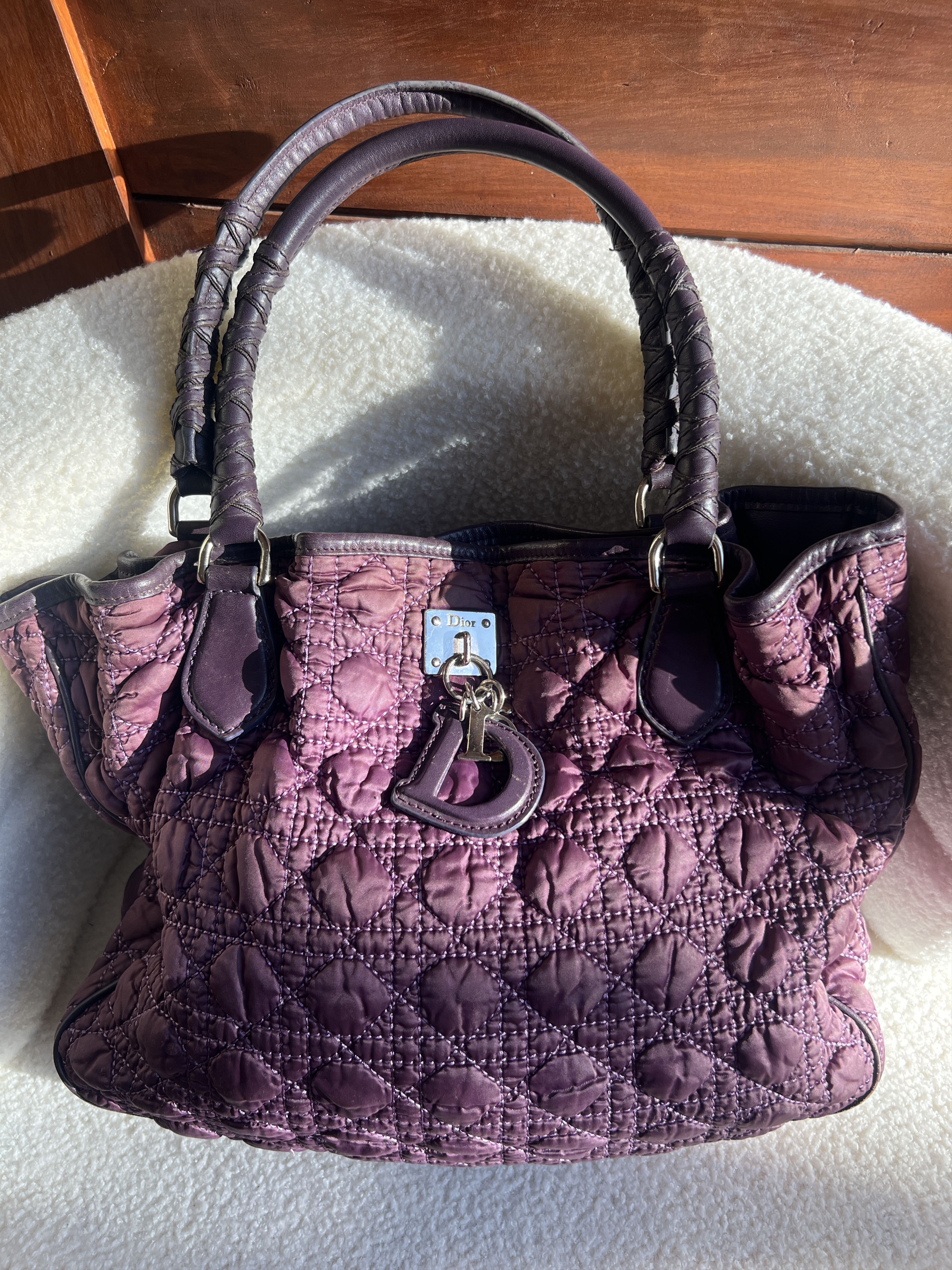 Dior Dior Cannage Quilted Nylon Handbag Size ONE SIZE - 1 Thumbnail