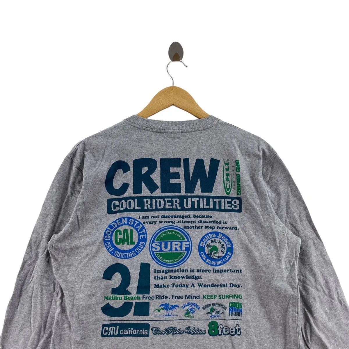 Vintage Vintage CRU CALIFORNIA SURF Cool Rider Utilities Tee Shirt Size US L / EU 52-54 / 3 - 4 Thumbnail
