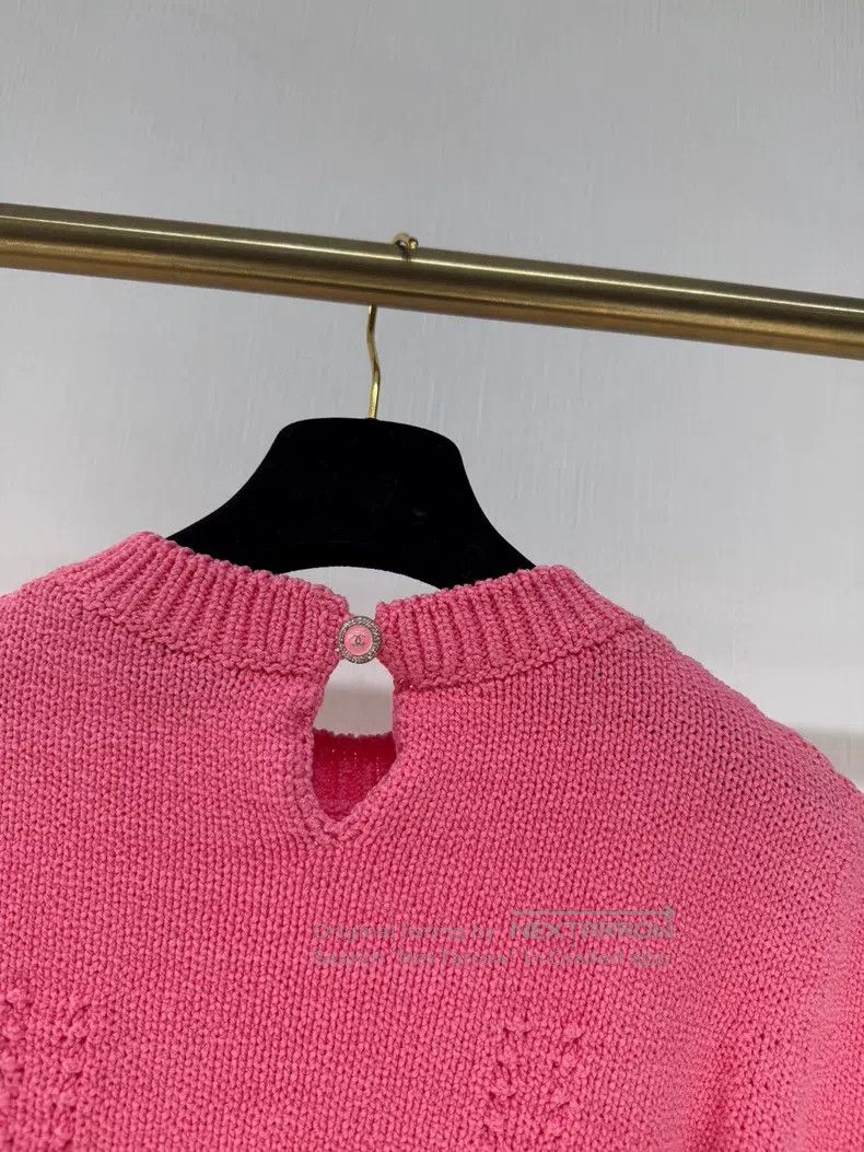 Chanel Chanel 22S Pink Puff Sleeve Knit sweater Size XS / US 0-2 / IT 36-38 - 6 Thumbnail