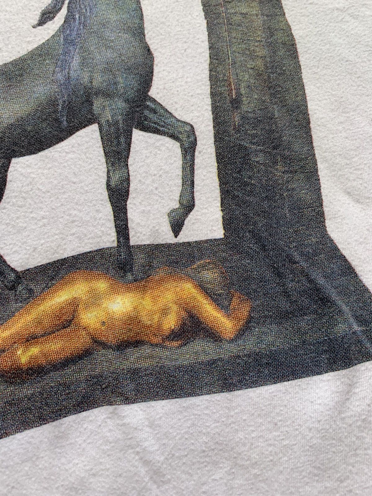 Vintage Vintage 90’s Dali Unicorn Art Tee Single Stitch Size US L / EU 52-54 / 3 - 6 Thumbnail