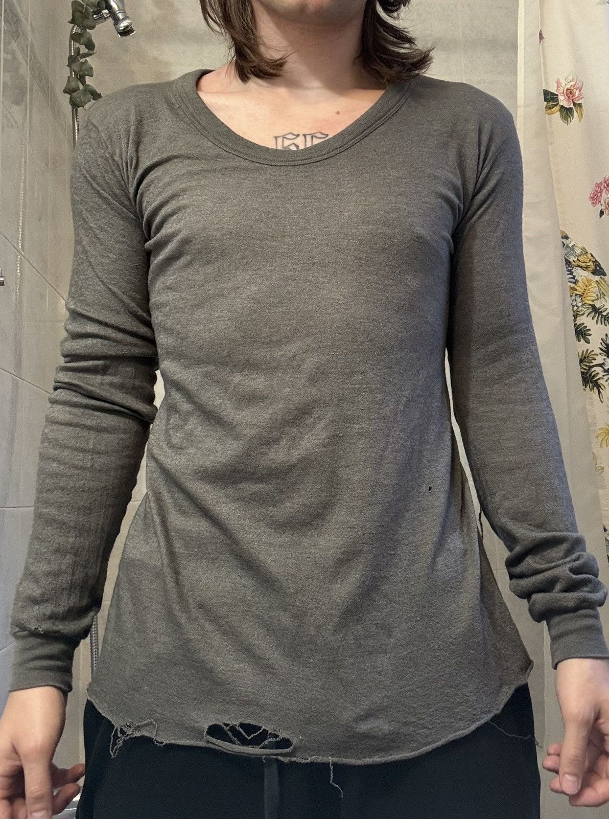 Rick Owens Rick owens Olmar and mirta longsleeve ribbed silk