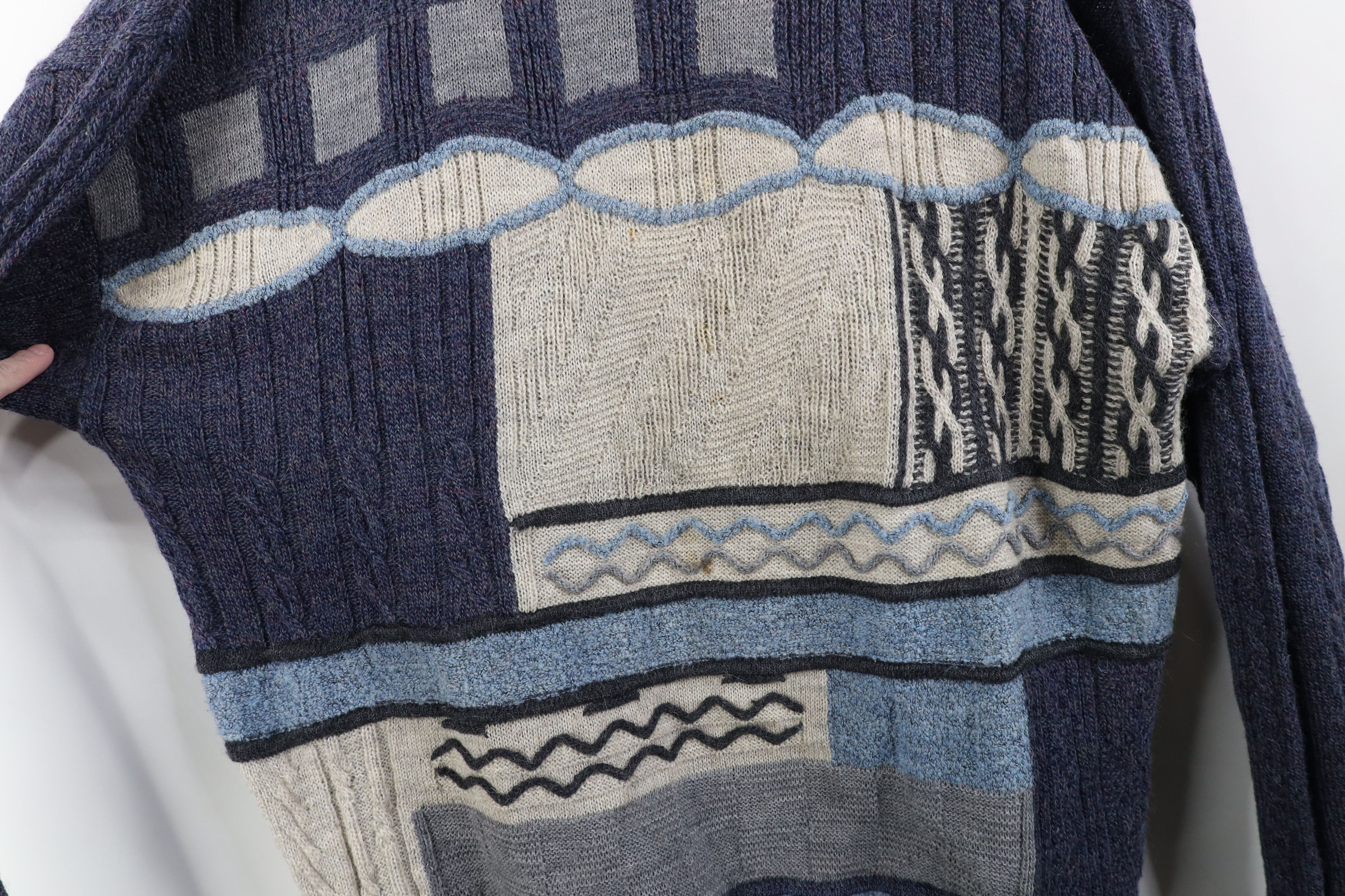 Vintage Vintage 90s Coogi Style Wool Blend Knit Crewneck Sweater Size US XL / EU 56 / 4 - 6 Thumbnail