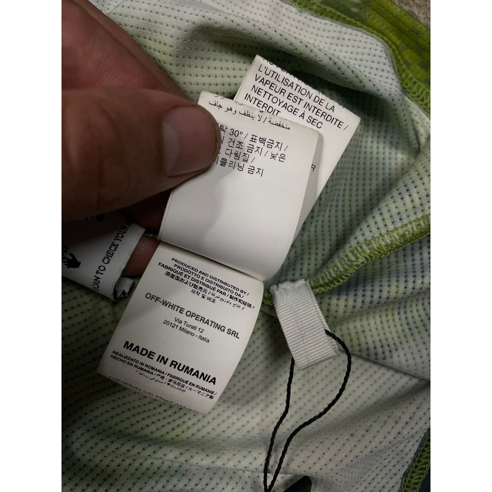 Off-White Off White Mesh Tee Green Used XL Size US XL / EU 56 / 4 - 8 Thumbnail