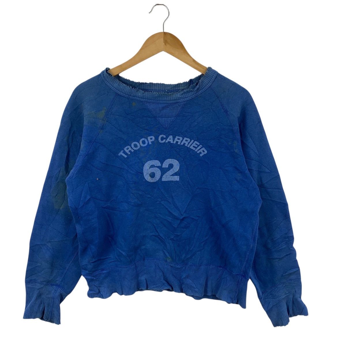 Troop Vintage 1962 TROOP CARRIER ARMORED Thrashed Sweatshirt Size US M / EU 48-50 / 2 - 4 Thumbnail