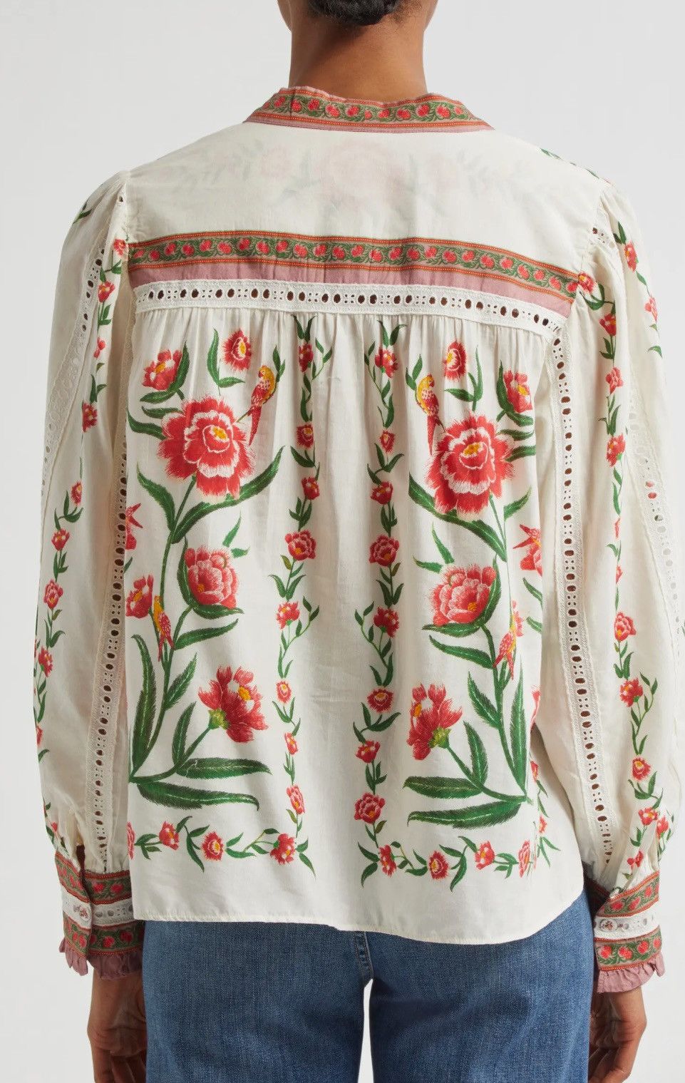 Farm Rio Farm Rio Ainika Floral Embroidered Shirt Size S / US 4 / IT 40 - 2 Thumbnail