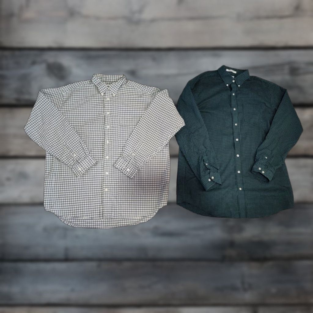 Vintage LL Bean Button-Down Shirt | Mens XL Tall | Green Plaid Flannel | 100% Cotton | Long Sleeve Size US XL / EU 56 / 4 - 1 Thumbnail