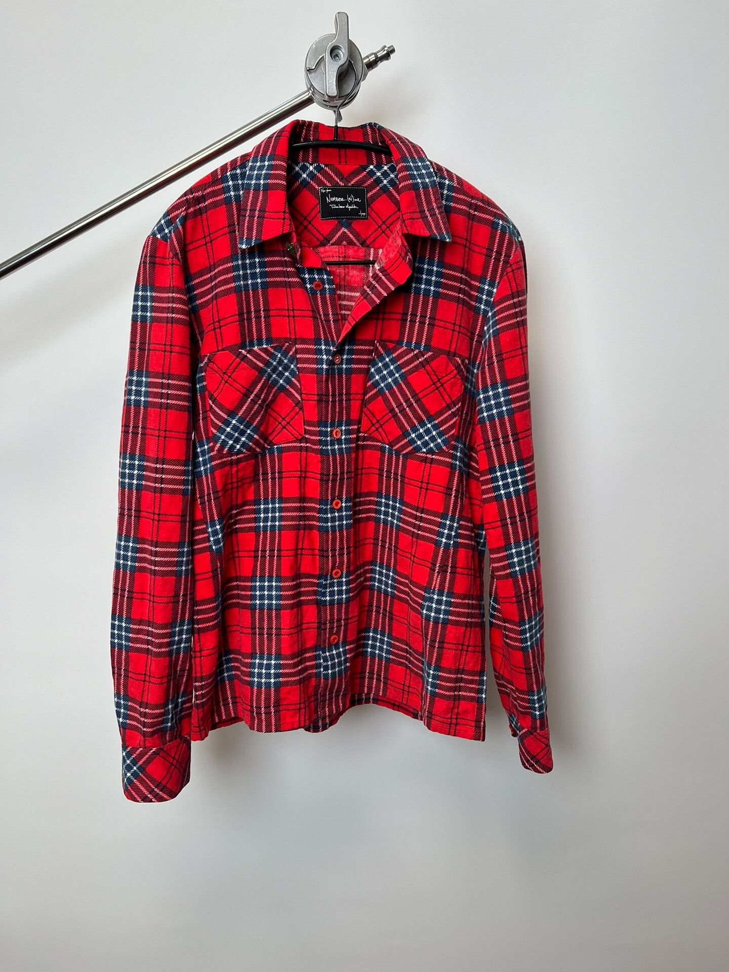 Number (N)ine Red Flannel Checkered Shirt by Number (N)ine Size US M / EU 48-50 / 2 - 1 Thumbnail