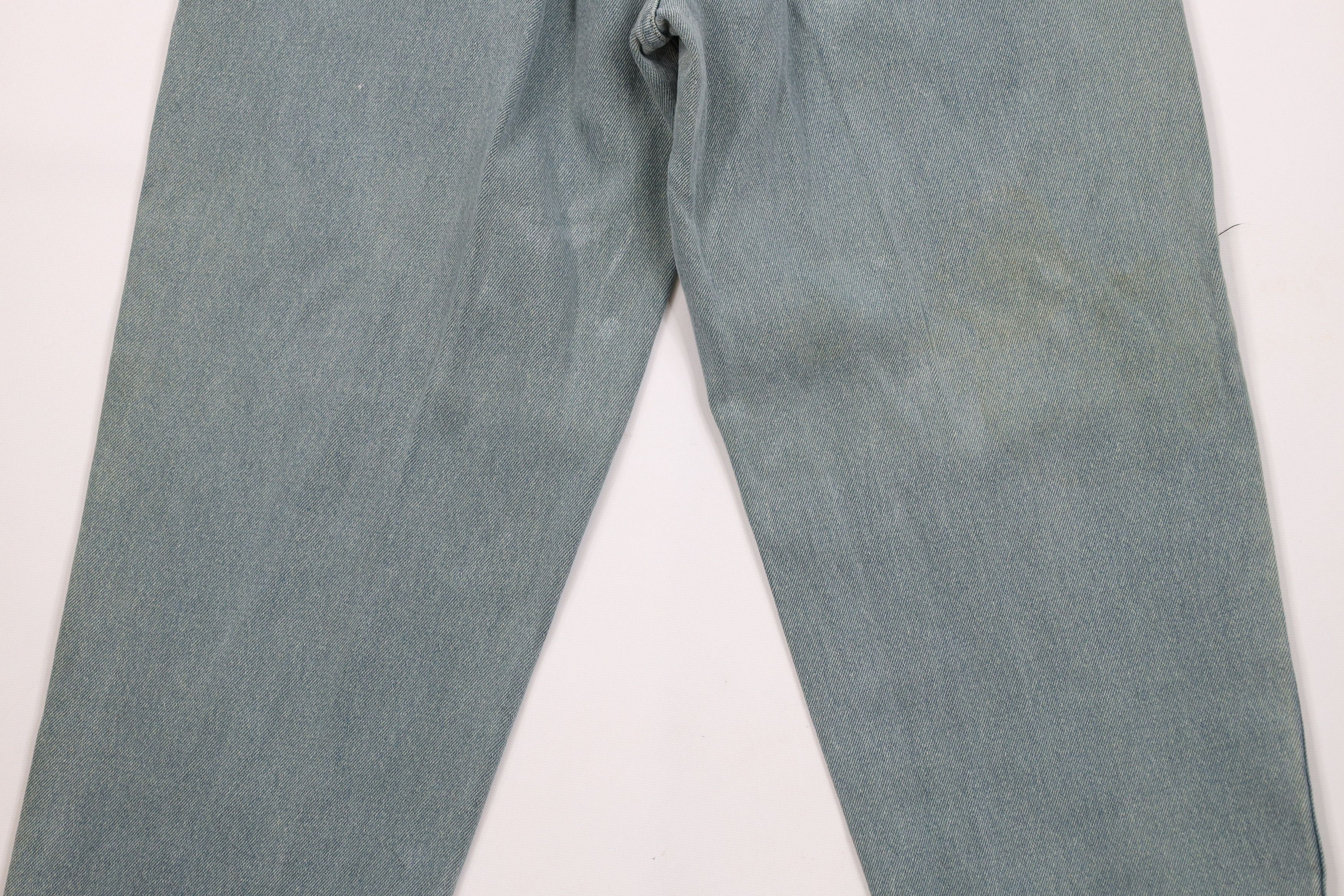 Vintage Vintage 90s Streetwear Stonewash Tapered Leg Jeans Teal Size US 32 / EU 48 - 13 Thumbnail