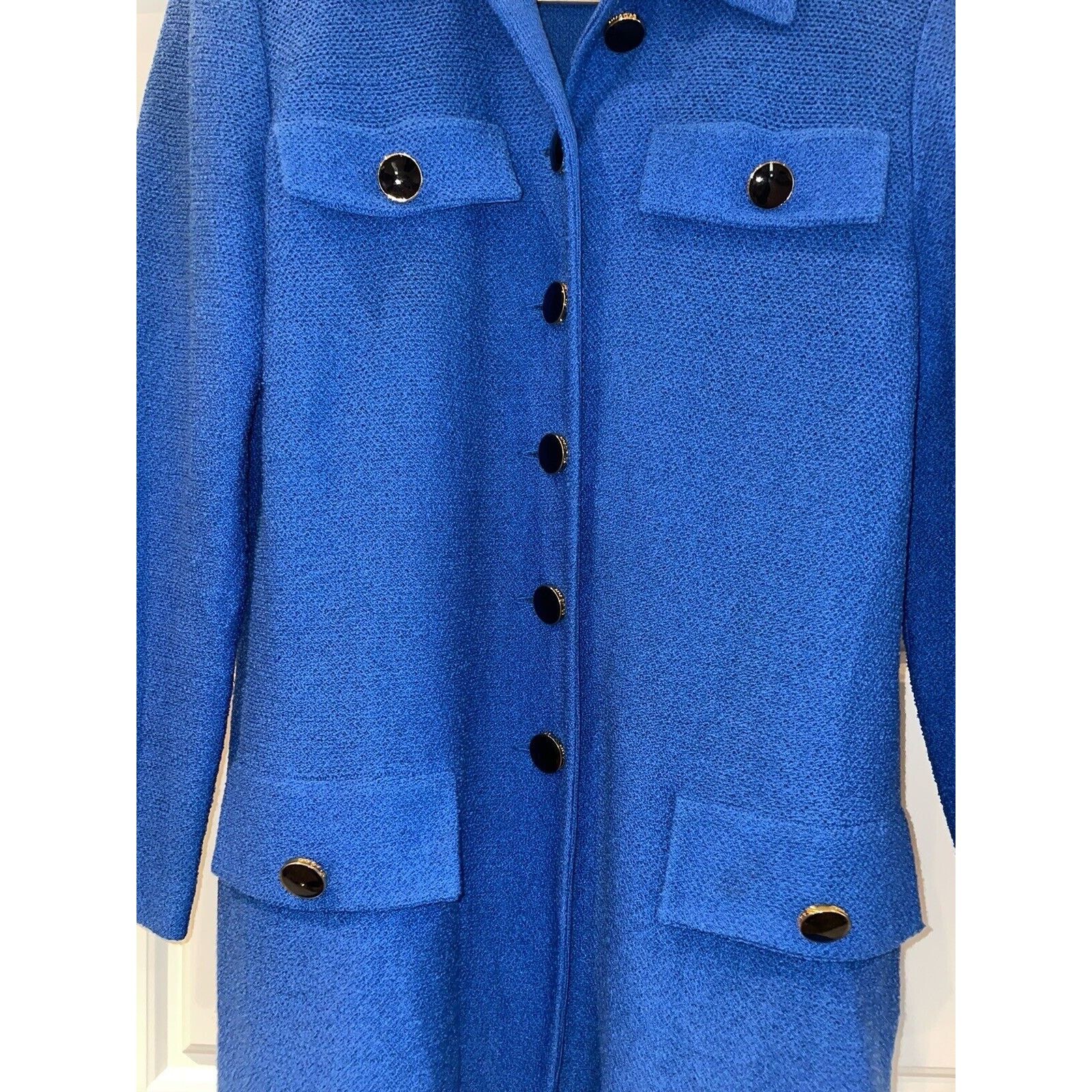 St. John St John Collection royal blue cardigan button sweater jacket Size XS / US 0-2 / IT 36-38 - 5 Thumbnail