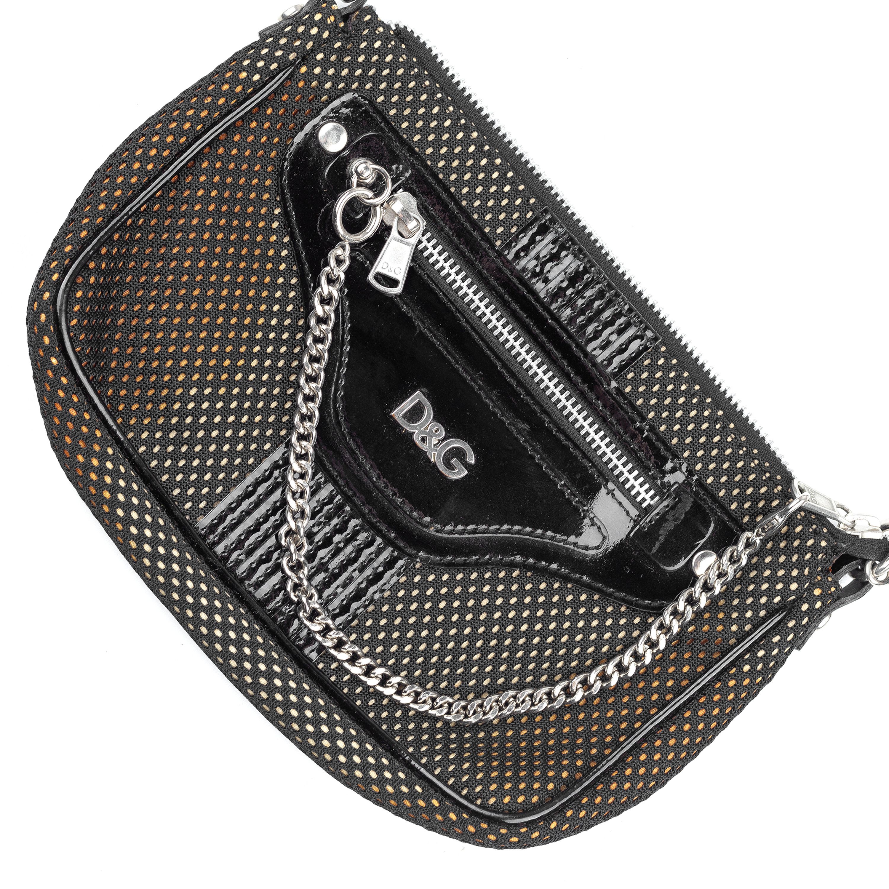 Dolce & Gabbana Dolce & Gabbana Nylon Vintage Black Baguette Bag Size ONE SIZE - 2 Thumbnail