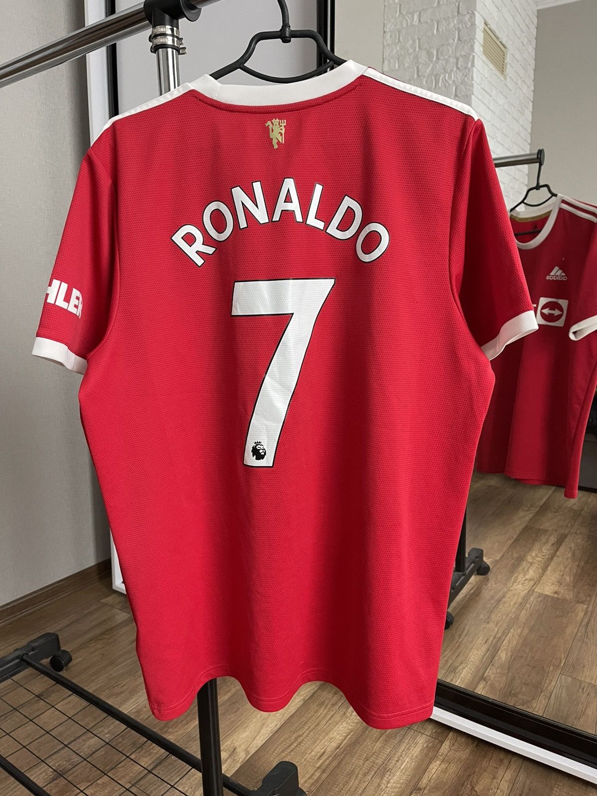 2021/2022 Adidas Manchester United Ronaldo Soccer Jersey Tee