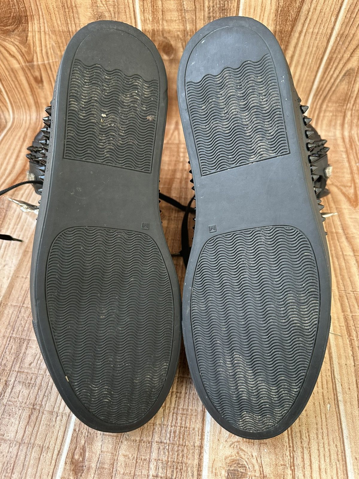 Philipp Plein Phillip Plein Black Leather Studded Hightops / Eagle Size US 10 / EU 43 - 25 Thumbnail
