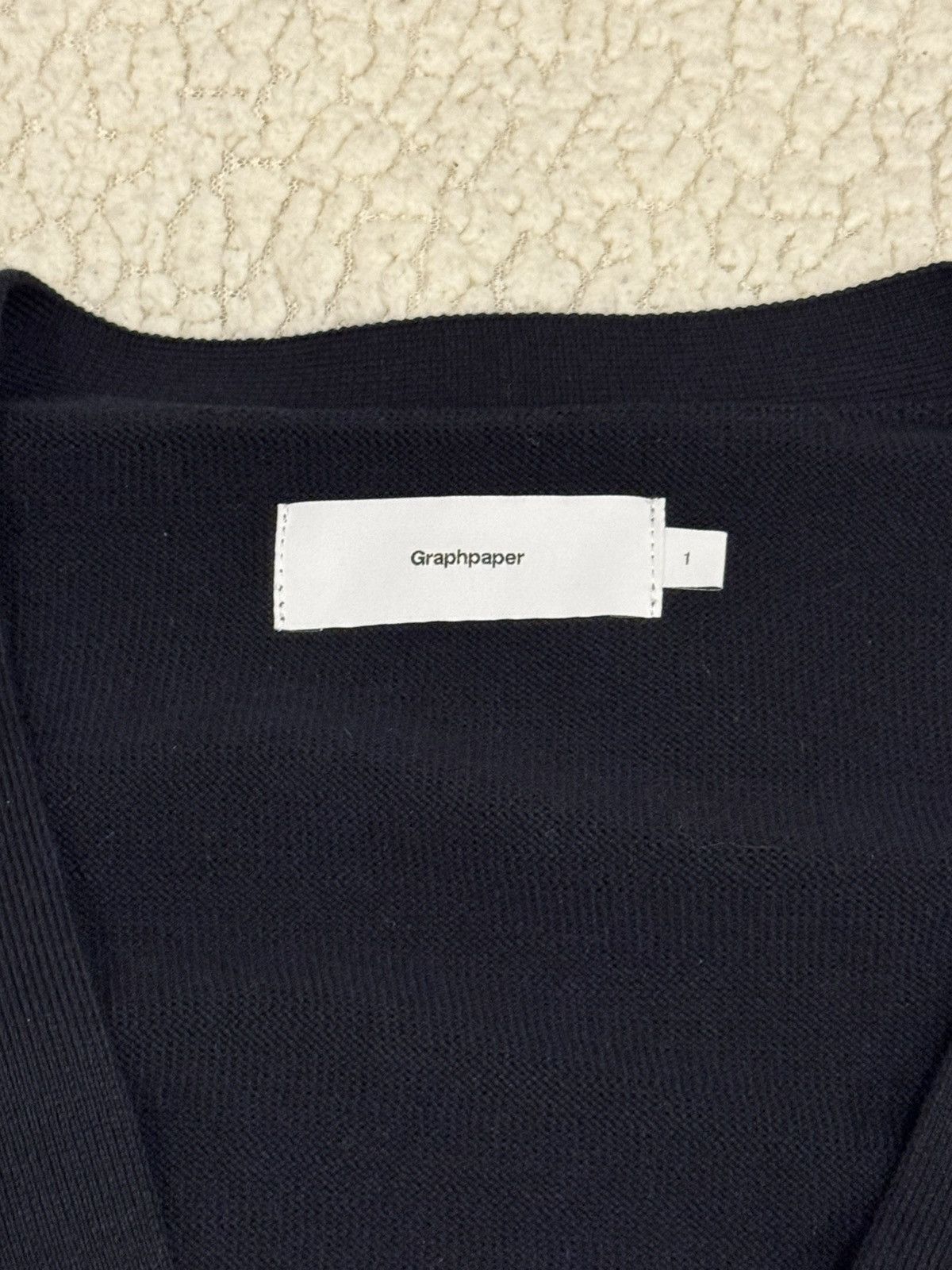 Graphpaper Graphpaper Navy Suvin High Gauge Knit Cardigan Size 1 Size US M / EU 48-50 / 2 - 4 Thumbnail