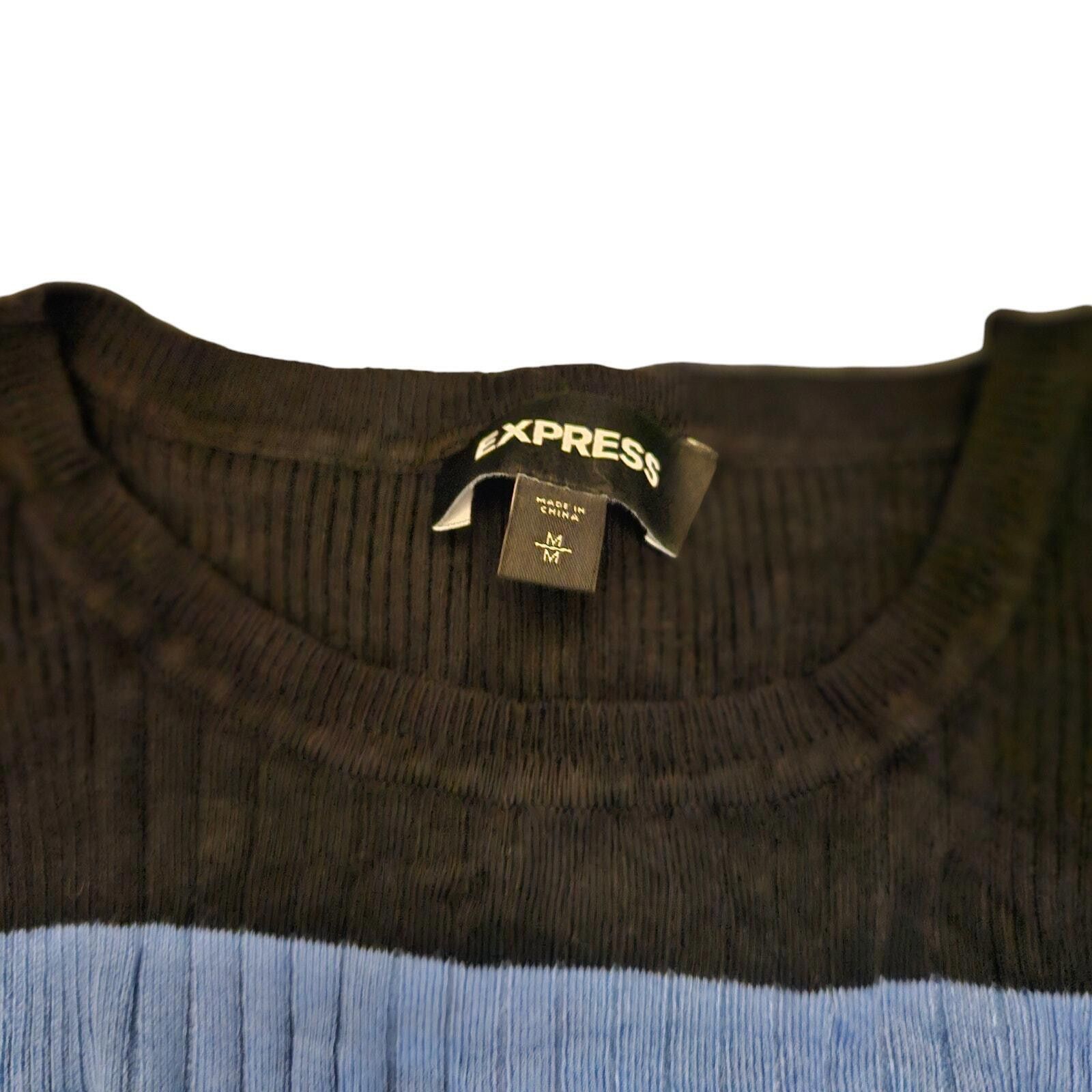 Express Express Colorblock Sweater White Black Blue Size Medium Size M / US 6-8 / IT 42-44 - 3 Thumbnail