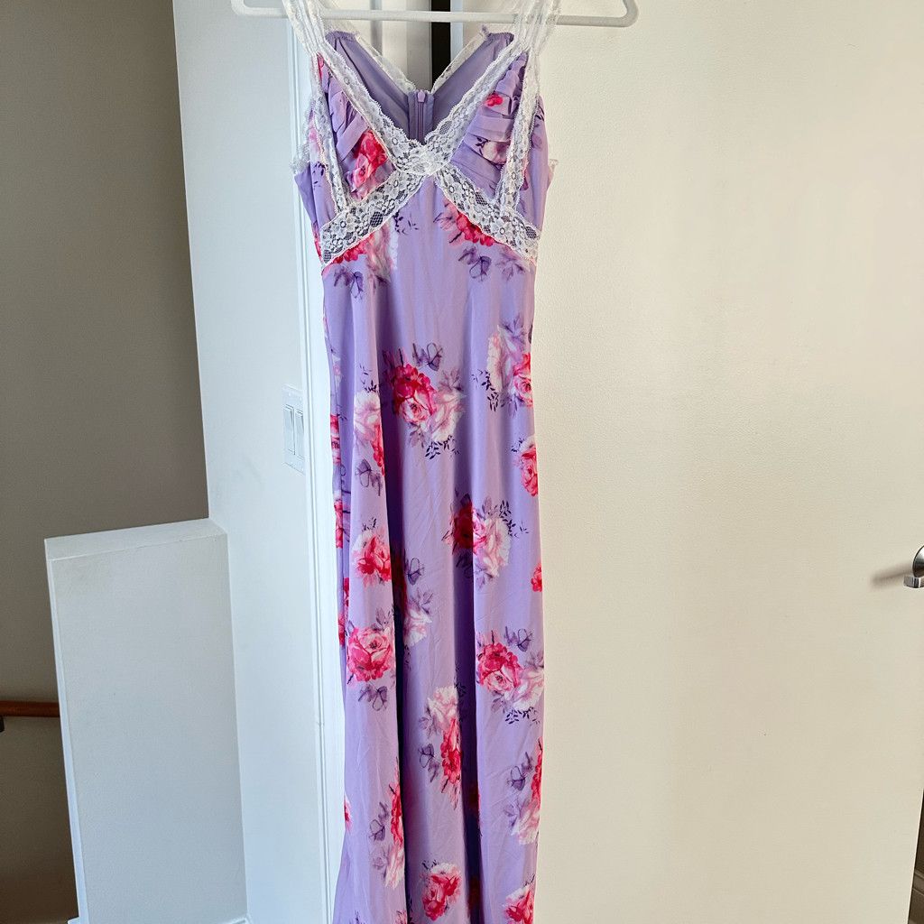 J Brand Romantic Floral Lace Midi Slip Dress – Vintage-Inspired Size S / US 4 / IT 40 - 6 Thumbnail
