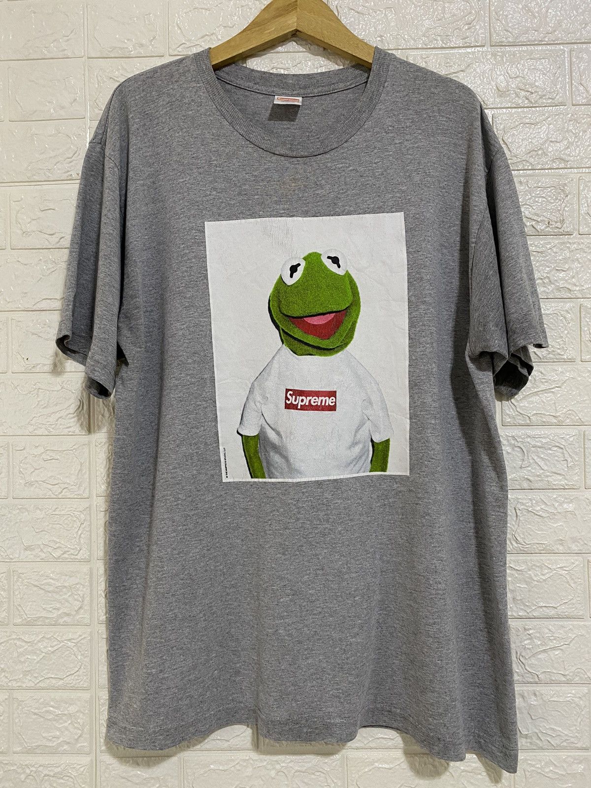 Image of Supreme Kermit Ss08 Tee in Grey, Men's (Size XL)