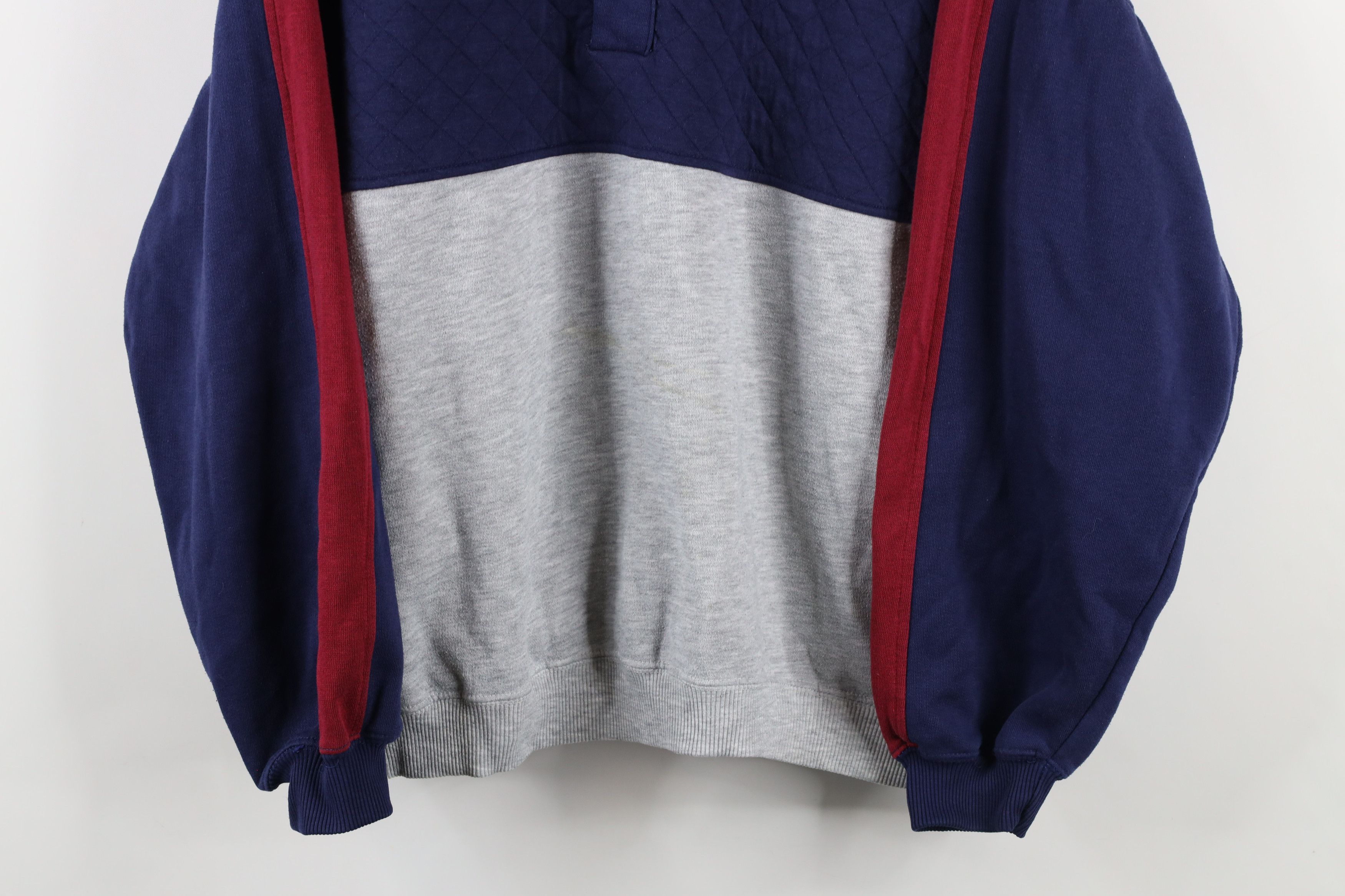 Vintage Vintage 90s Streetwear Block Boxy Fit Collared Sweatshirt Size US XL / EU 56 / 4 - 3 Thumbnail