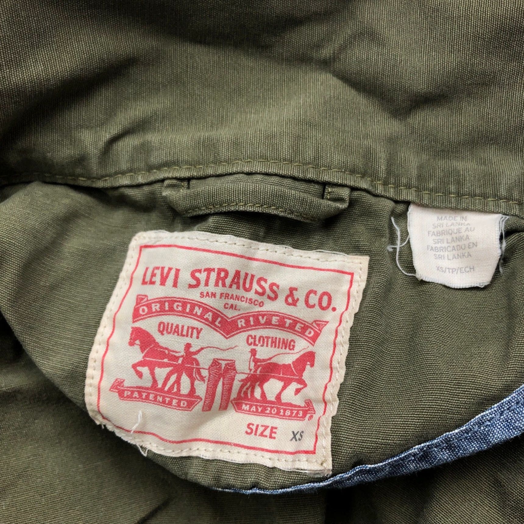 Levi's VINTAGE Levis Military Field Jacket Womens XS Long Sleeve Pocket Green Size XS / US 0-2 / IT 36-38 - 3 Thumbnail