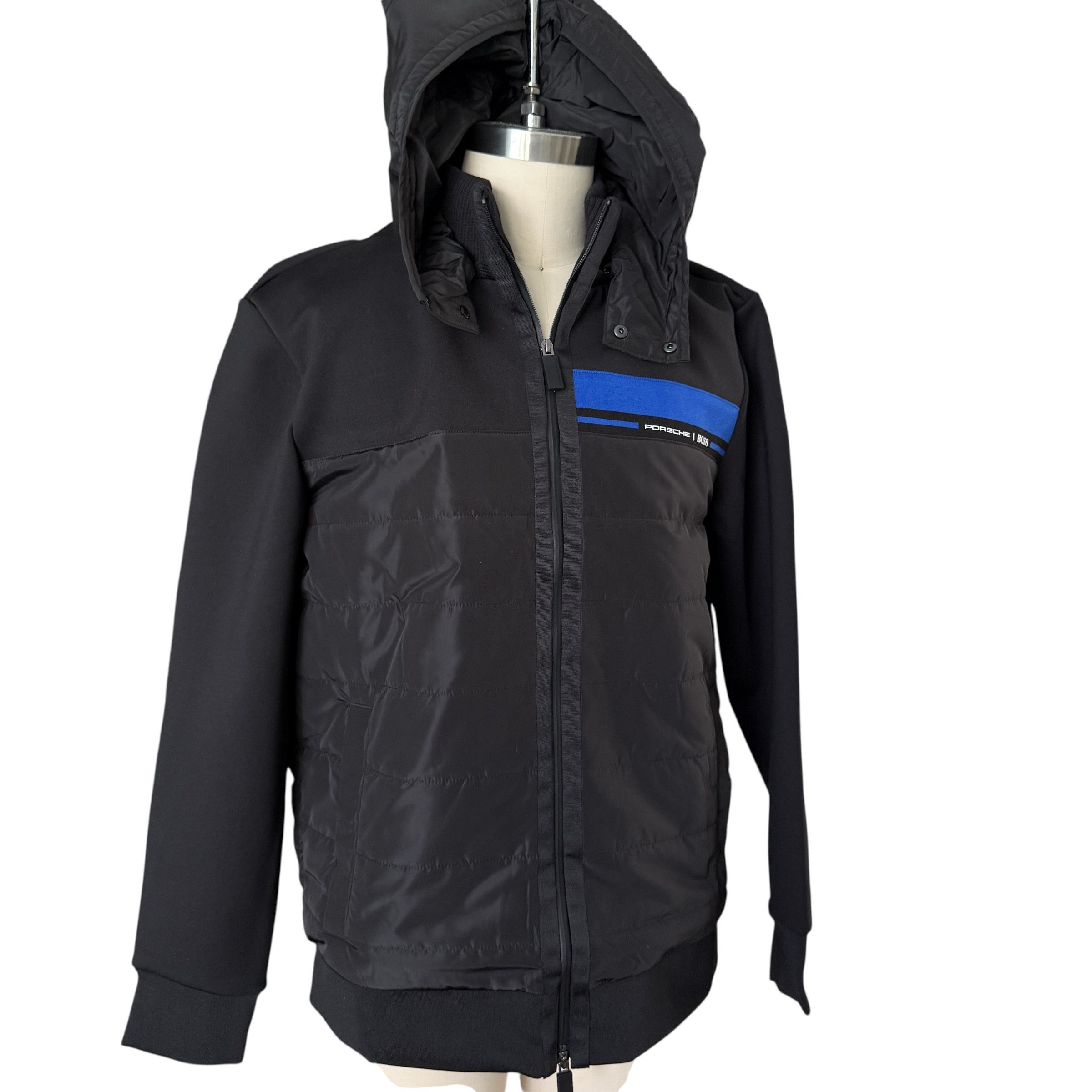 Hugo Boss Hugo Boss Porsche Skiles 32 Black Hooded Jacket, Sz. Med Size US M / EU 48-50 / 2 - 1 Thumbnail