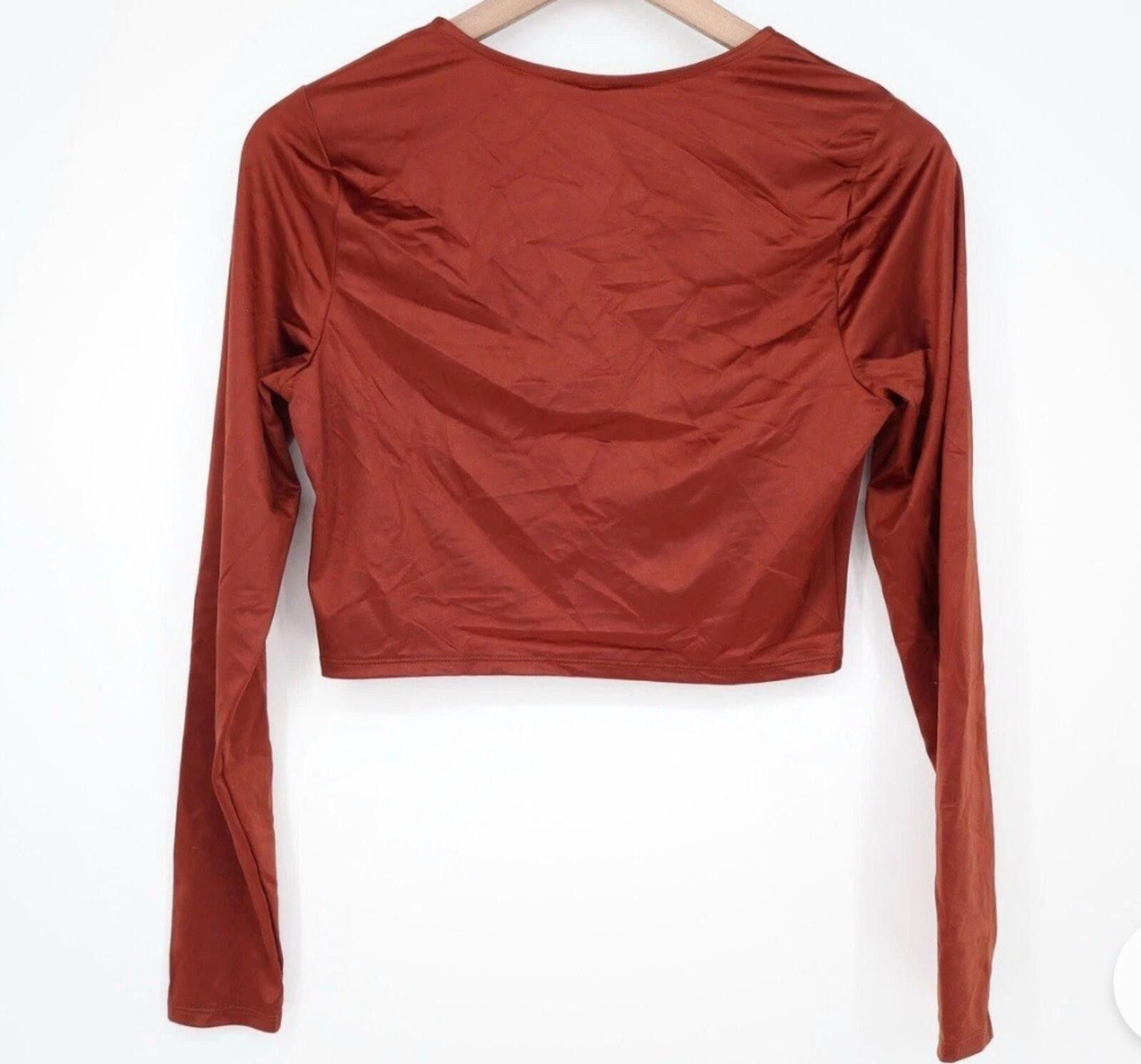 Callaway Calia Women Ruched RashGuard RedBrown LongSleeve CropTop2XL Size ONE SIZE - 4 Thumbnail