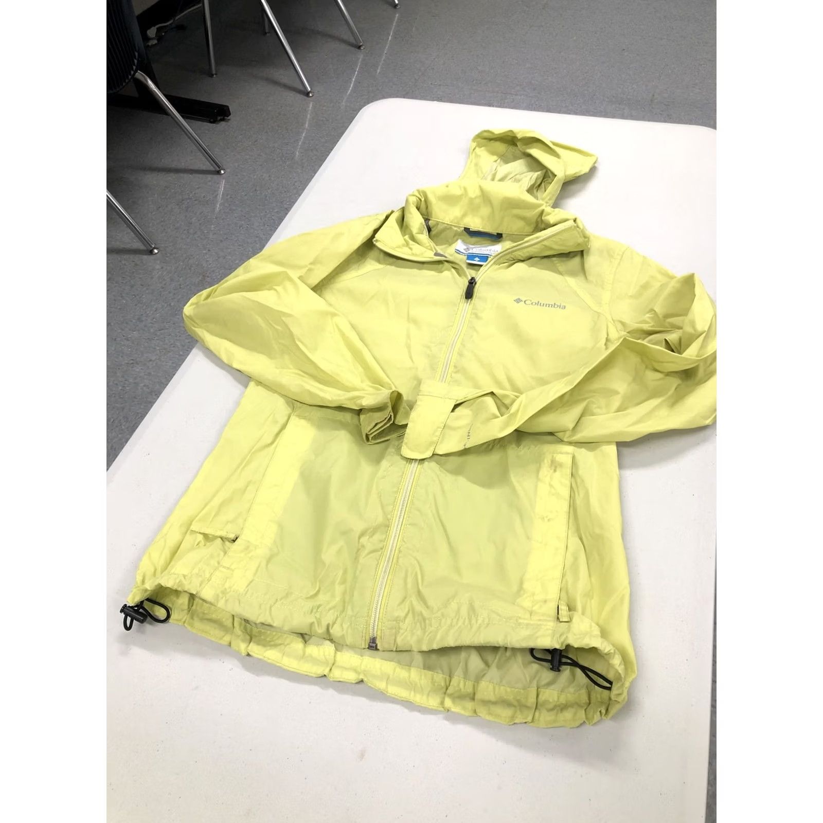 Vintage Columbia Womens Windbreaker Jacket Yellow Zip Up Hooded High Neck S Jacket Size S / US 4 / IT 40 - 3 Thumbnail