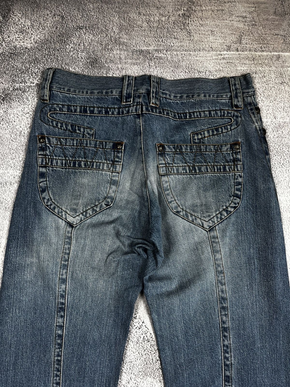 Just Cavalli × Roberto Cavalli × Vintage Y2K Baggy Tribal Tattoo Embroidered Jeans Size US 32 / EU 48 - 6 Thumbnail