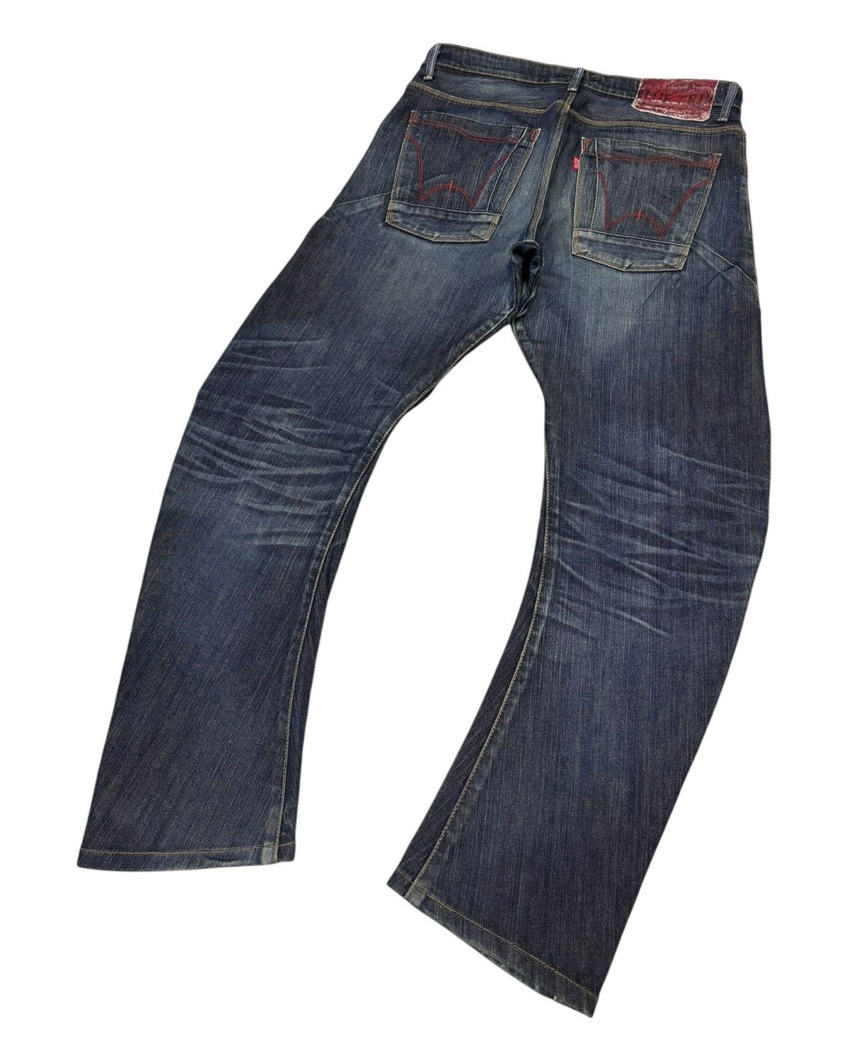 Kapital Edwin Blue Trip Curved Banana Cut Loose Jeans Size US 34 / EU 50 - 6 Thumbnail