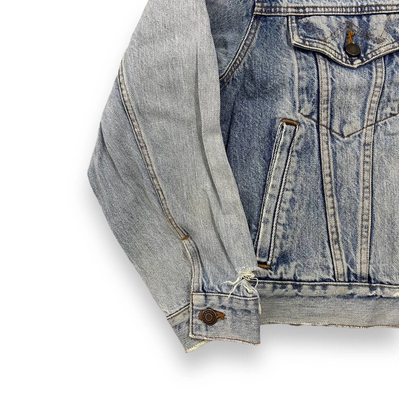 Vintage × Wrangler DaBomb🔥 Vintage Distressed Wrangler Denim Jacket Size US L / EU 52-54 / 3 - 3 Thumbnail
