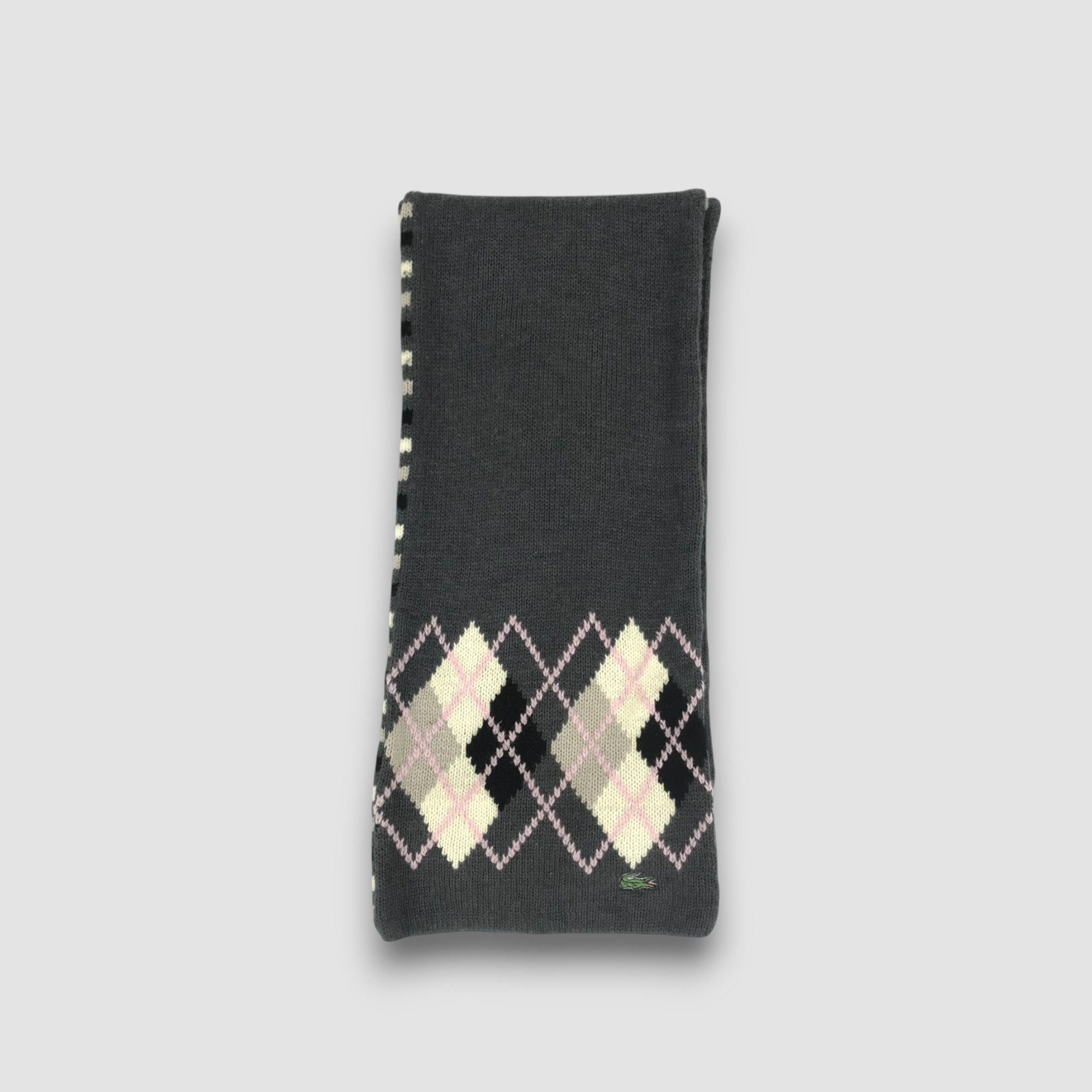 Lacoste Vintage Lacoste Scarf Muffler Wool Ribbed Knit ScarveS Size ONE SIZE - 3 Thumbnail